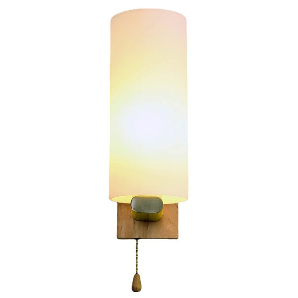 Modern E27 Wall Lantern - Solid Wood Wall Mounted Sconce for Living Room, Bedroom & Hallway Lighting | Japanese Style Bedside Lamp & Restaurant Wall Fixture | Perfect for Ambient, Accent & Decorative Lighting
