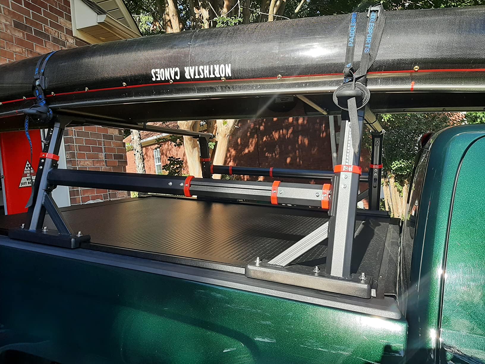 Universal Extendable Aluminum Pickup Truck Bed Rack with Cross Bars - Heavy Duty Cargo Carrier for Camping, Hunting & Outdoor Adventures