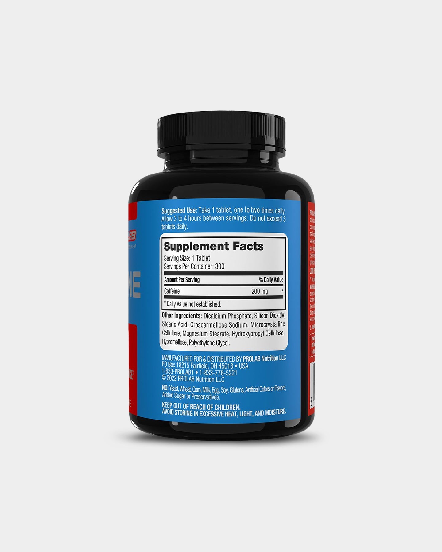 Prolab Nutrition Caffeine Pills 200mg - 90 Capsules | Energy & Focus Booster for Workouts, Study & Daily Performance | Vegan & Non-GMO Supplement
