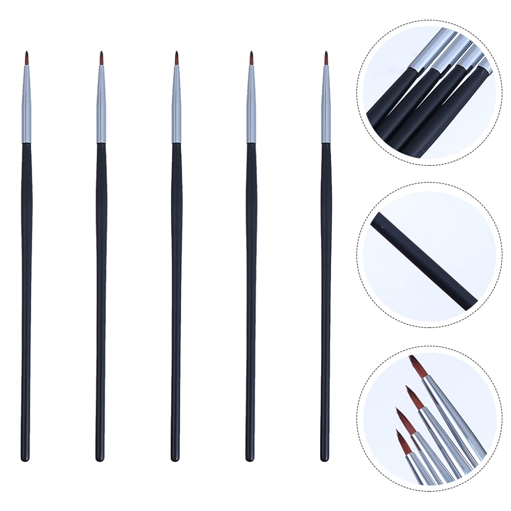 Beaupretty 5Pcs Eyeliner Brush Set - Professional Eyeliner Applicator & Lip Brushes for Precise Makeup Application | Perfect for Eyeshadow, Winged Liner & Lipstick | Vegan Cosmetic Makeup Tools Kit