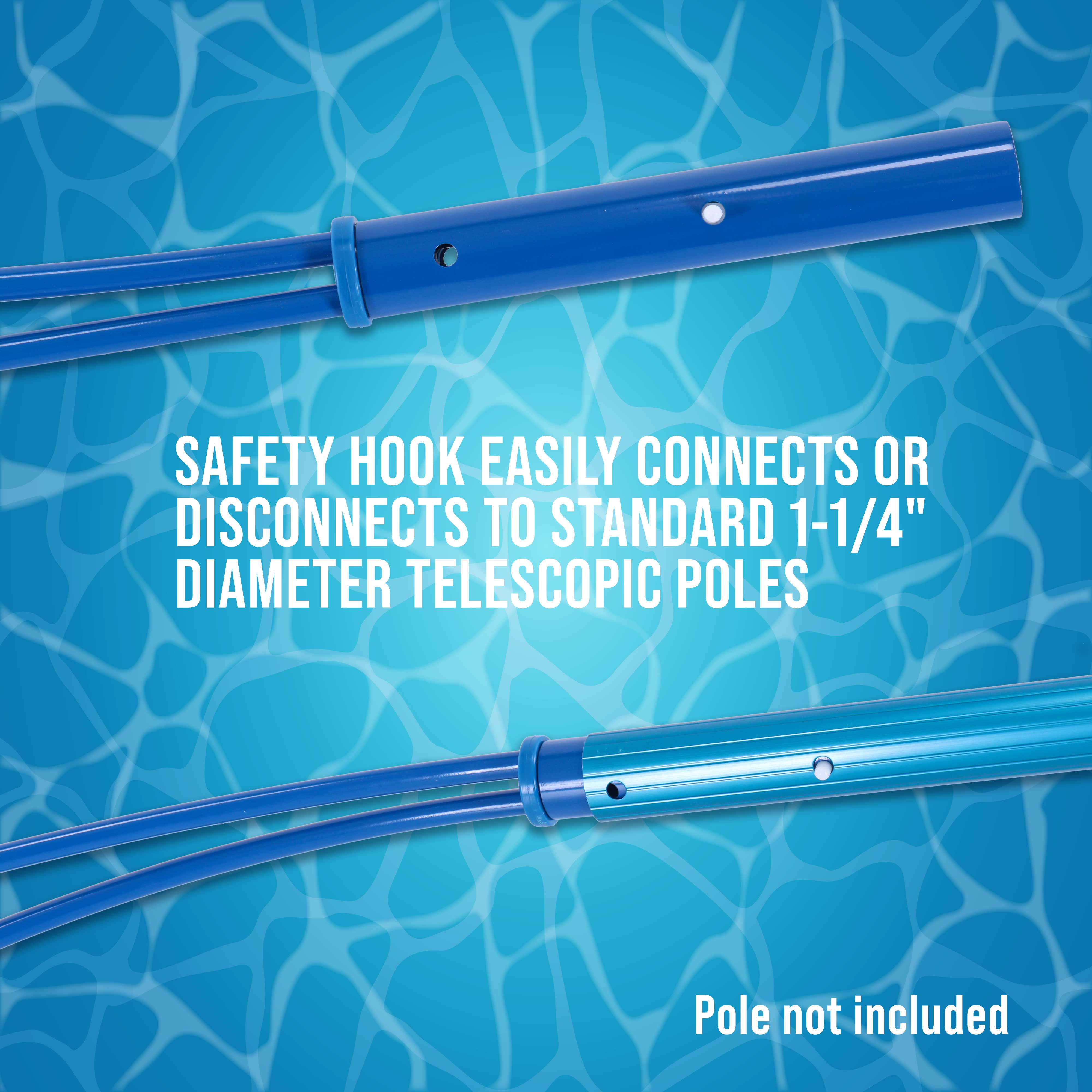 Emergency Pool Safety Hook - Aluminum Rescue Hook for Drowning Swimmers & Lifesaving Equipment | U.S. Pool Supply for Swimming Pools, Spas & Water Safety Training