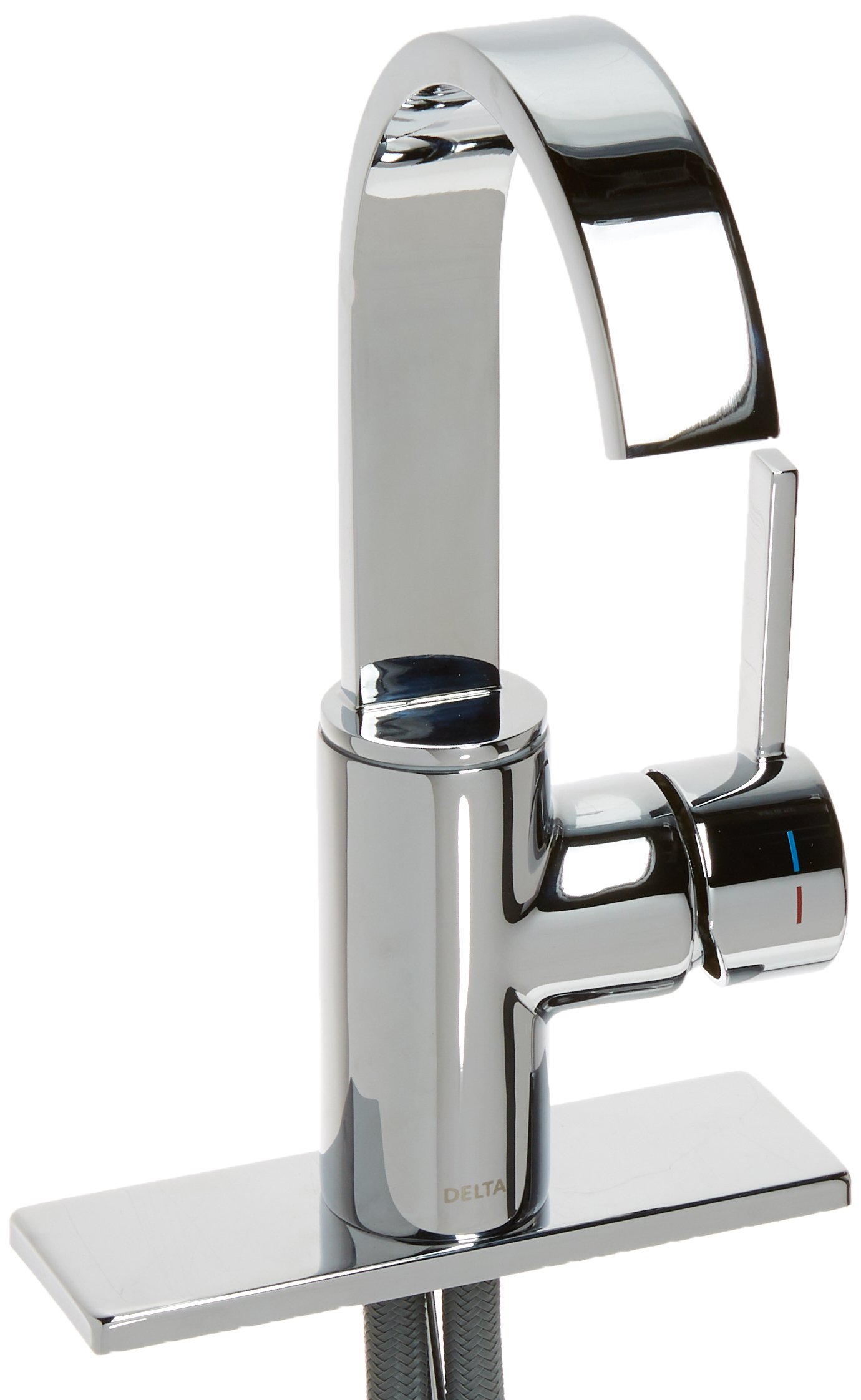 Single Handle Lavatory Faucet - Modern Bathroom Sink Faucet with High Arc Spout for Home & Commercial Use