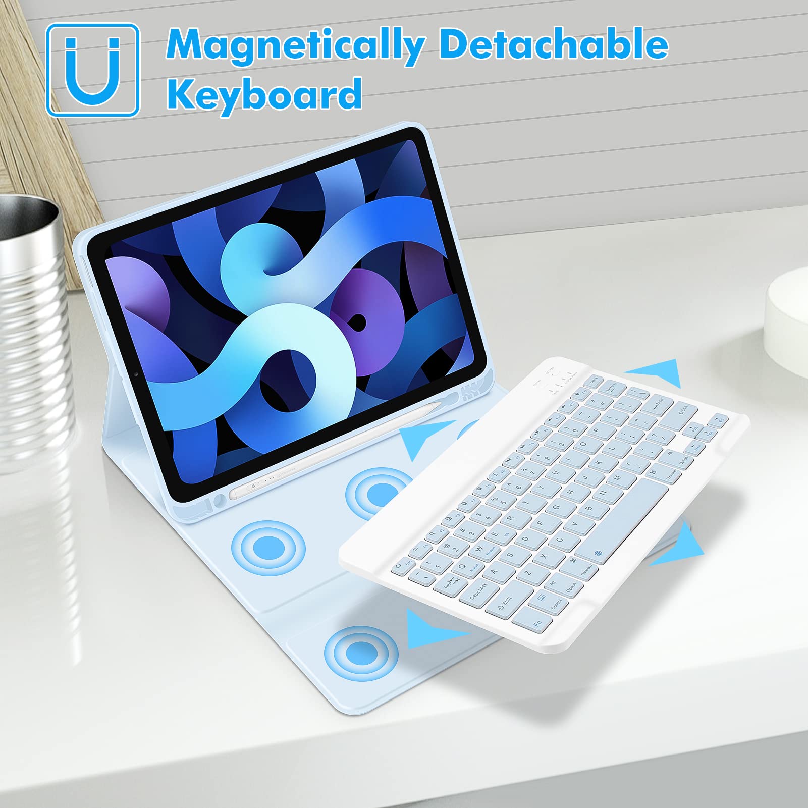 GOKOCO Detachable Bluetooth Keyboard Case for iPad Air 11