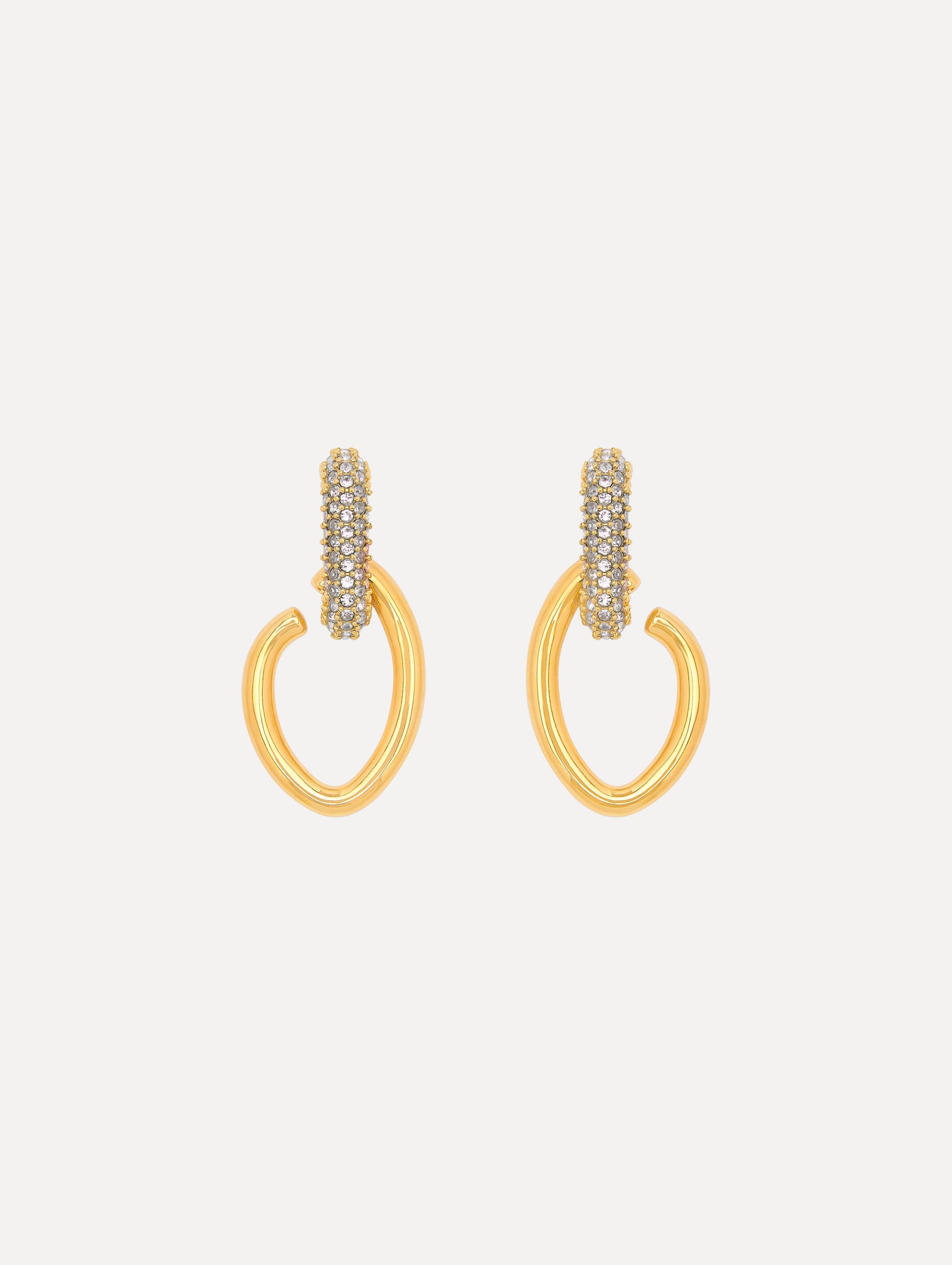 Pavé O Drop Earrings – Elegant Sterling Silver Dangle Earrings for Women | Perfect for Weddings, Parties & Special Occasions
