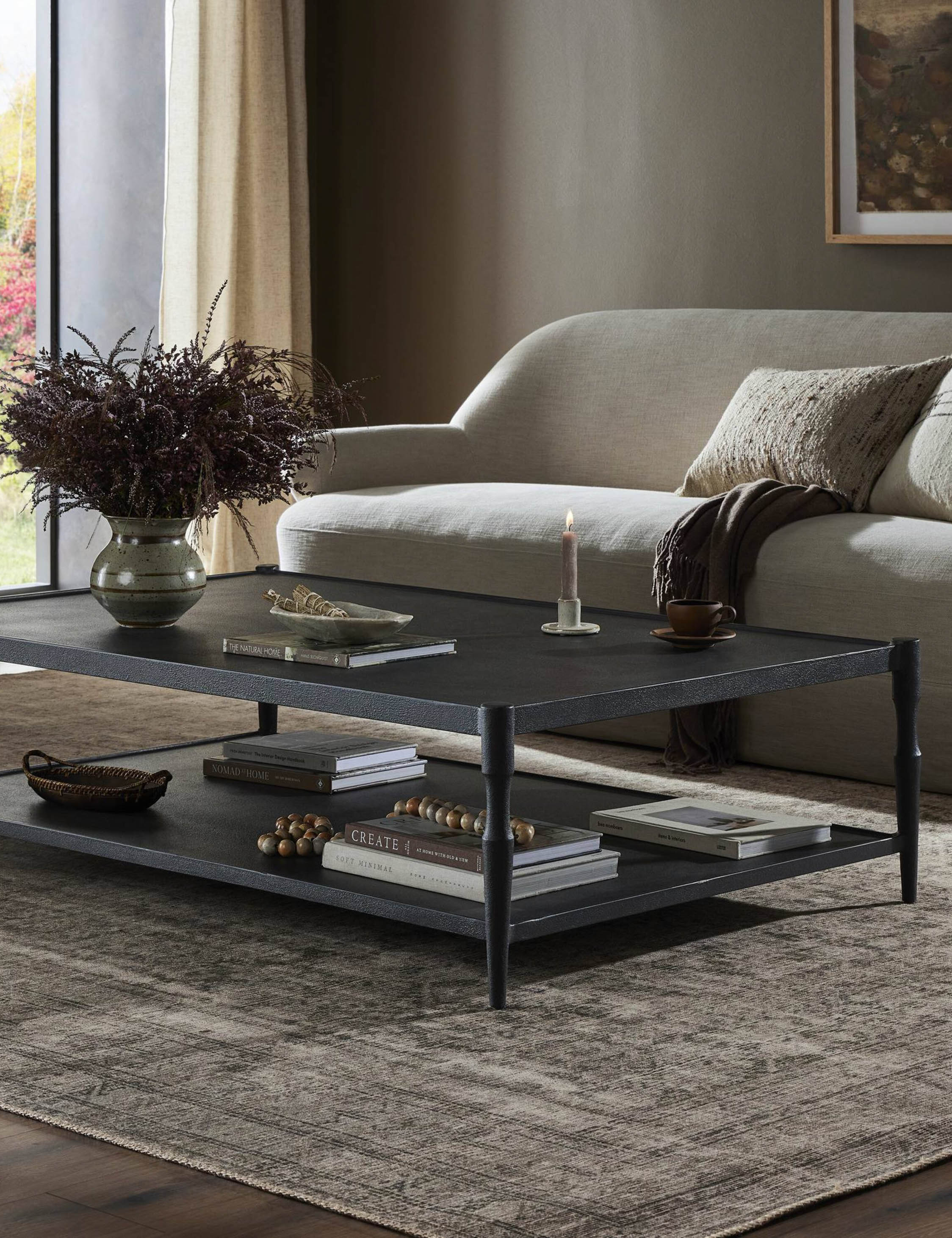 Augusta Coffee Table by Amber Lewis x Four Hands - Modern Wooden Coffee Table for Living Room, Lounge & Office - Stylish Home Decor Furniture