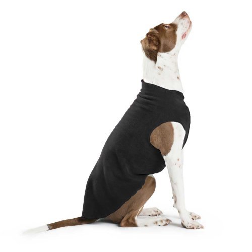 Gold Paw Series Fleece Jacket for Dogs - Warm Winter Coat, Size 20, Black - Perfect for Outdoor Adventures & Cold Weather Protection