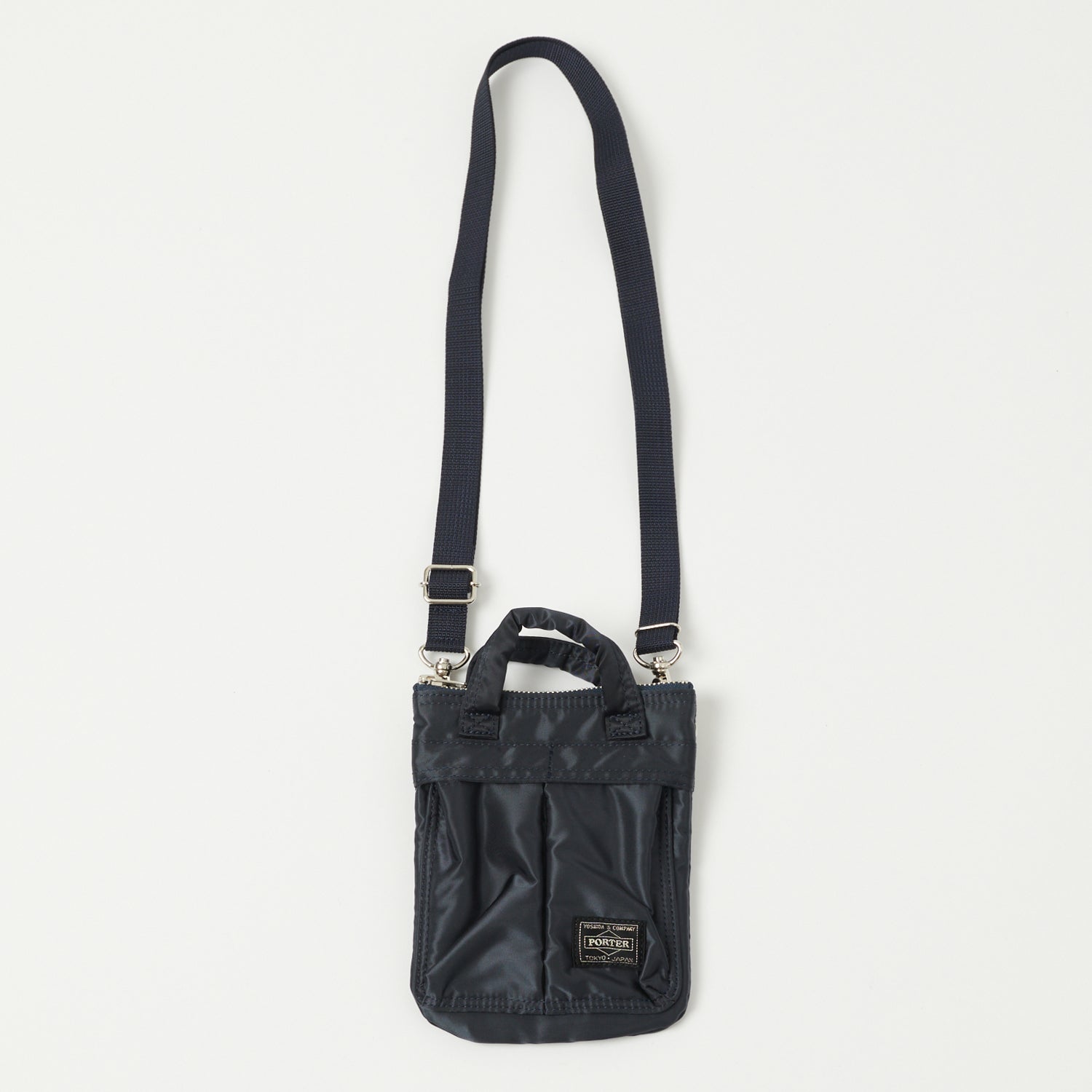 Porter Yoshida & Co. Howl Mini Helmet Bag - Stylish Navy Crossbody Bag for Travel, Cycling & Motorcycle Riders | Durable & Water-Resistant