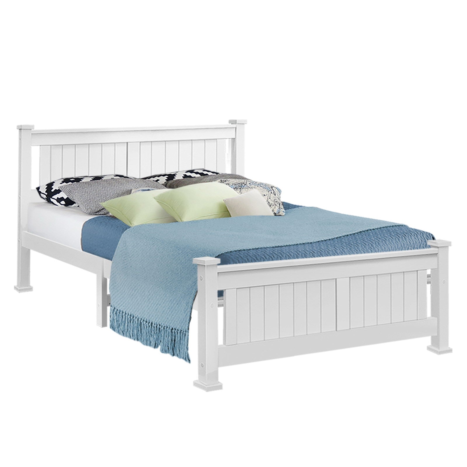 Stylish Cottesloe White Wooden Queen Size Bed Frame - Perfect for Modern Bedrooms & Guest Rooms