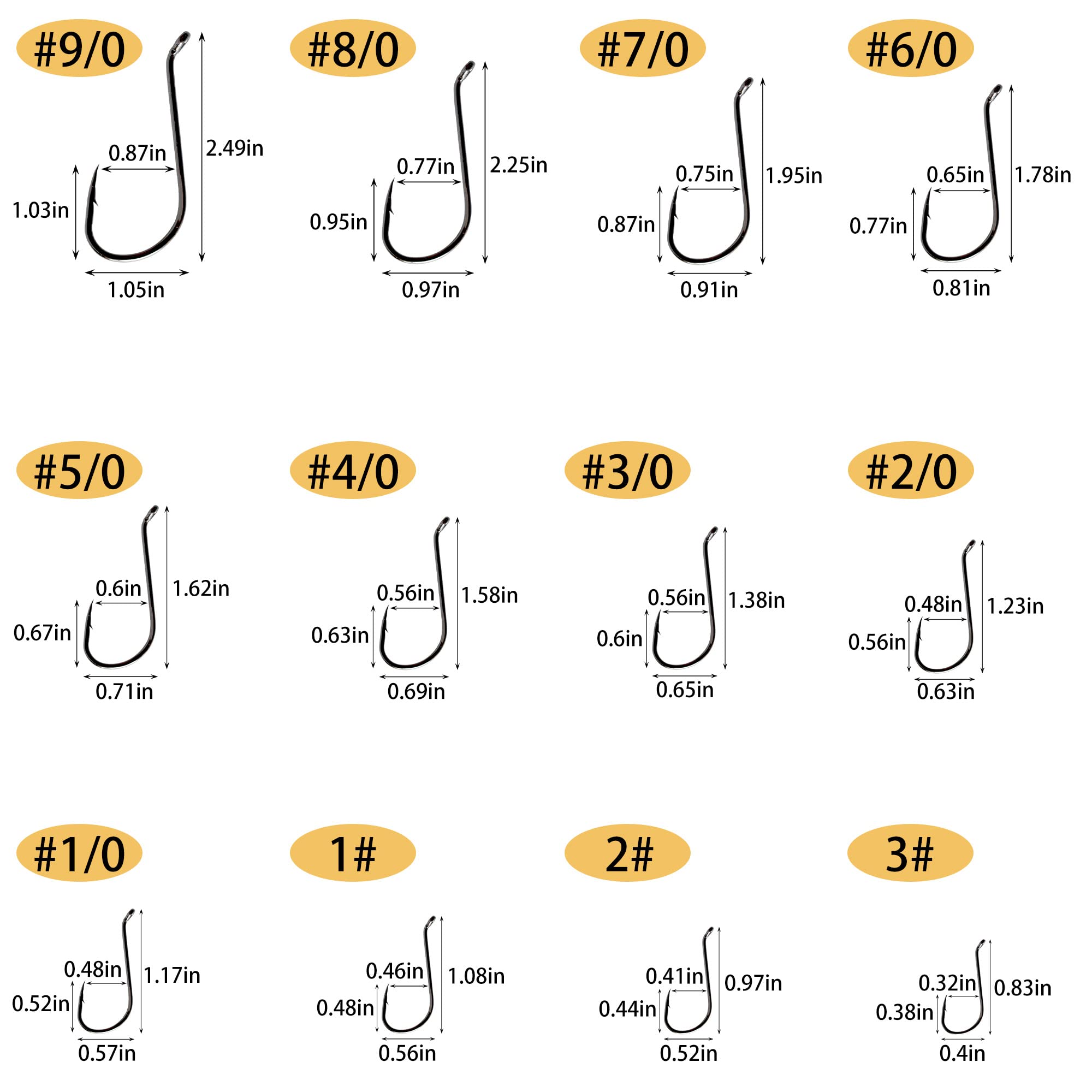 Premium Octopus Beak Offset Fishing Hooks - Jig Hooks & Circle Hooks for Saltwater & Freshwater Fishing - Ideal for Longline Fishing, Surf Casting, and Deep Sea Angling