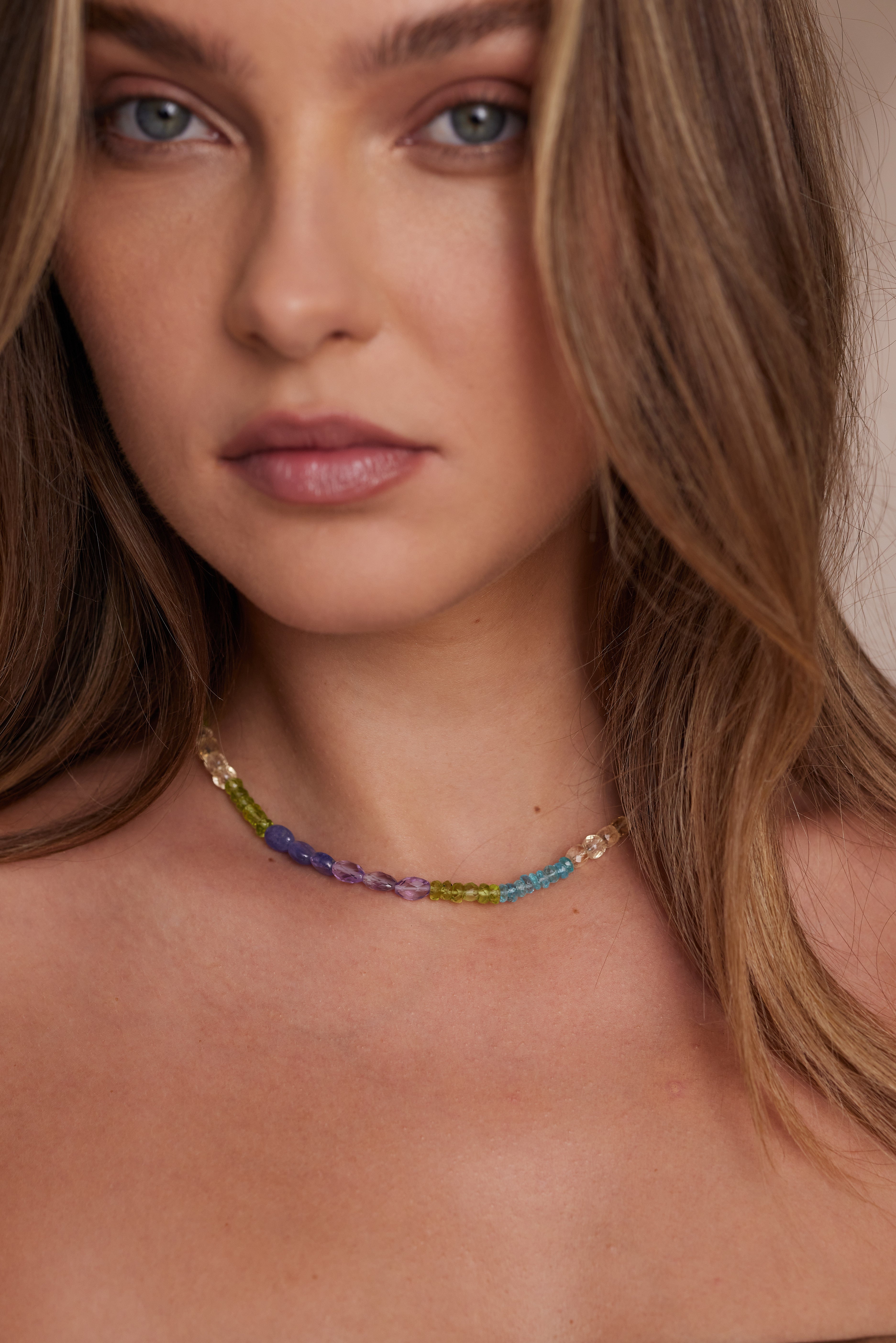 Azul Gold Beaded Necklace for Women - 18K Gold Plated Elegant Layering Chain Jewelry - Perfect for Weddings, Parties & Everyday Wear