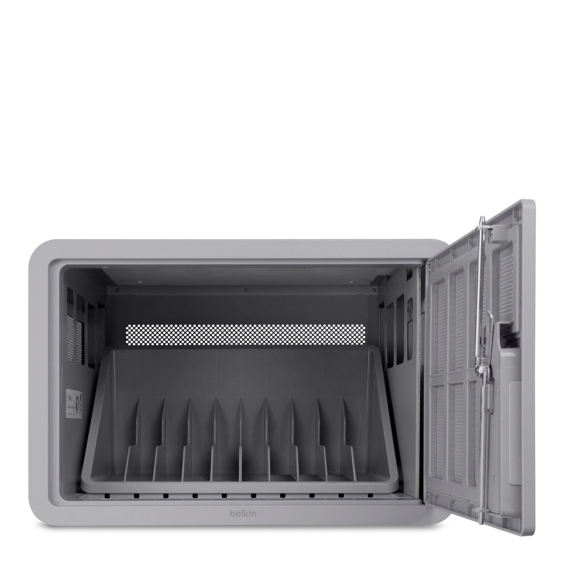 Belkin Secure and Charge - Lockable AC Classroom Charging Station for 10 Devices - iPad & Tablet Charging Cart for Schools, Offices & Libraries - Organize & Charge iPads, Samsung Tablets, Laptops Safely - Perfect for Classroom Management & Device Security