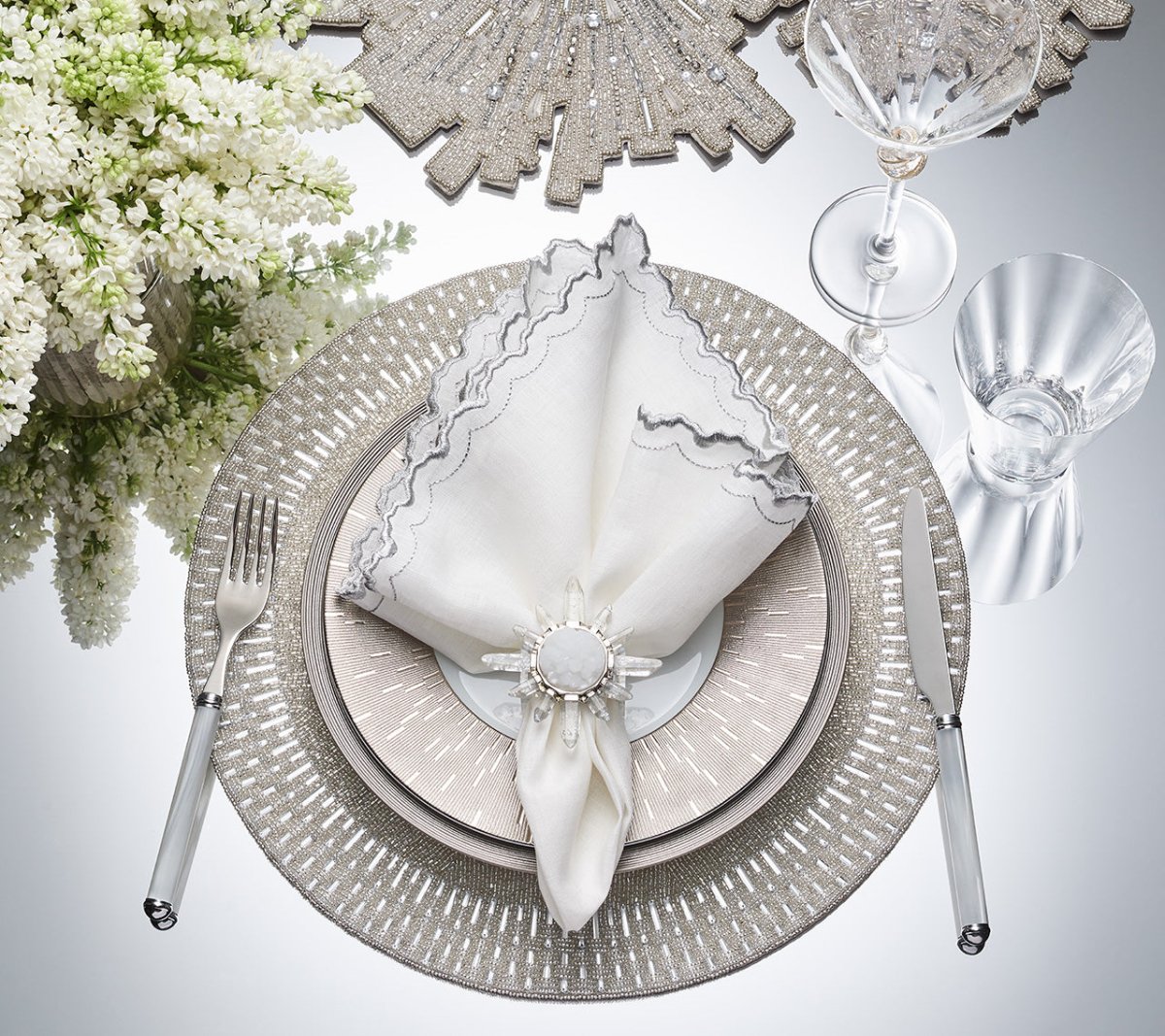 Elegant Coronet Napkin Rings Set of 4 - Silver Plated Tableware for Formal Dining & Wedding Decor - Perfect Gift Boxed Set for Holiday Entertaining and Dinner Parties