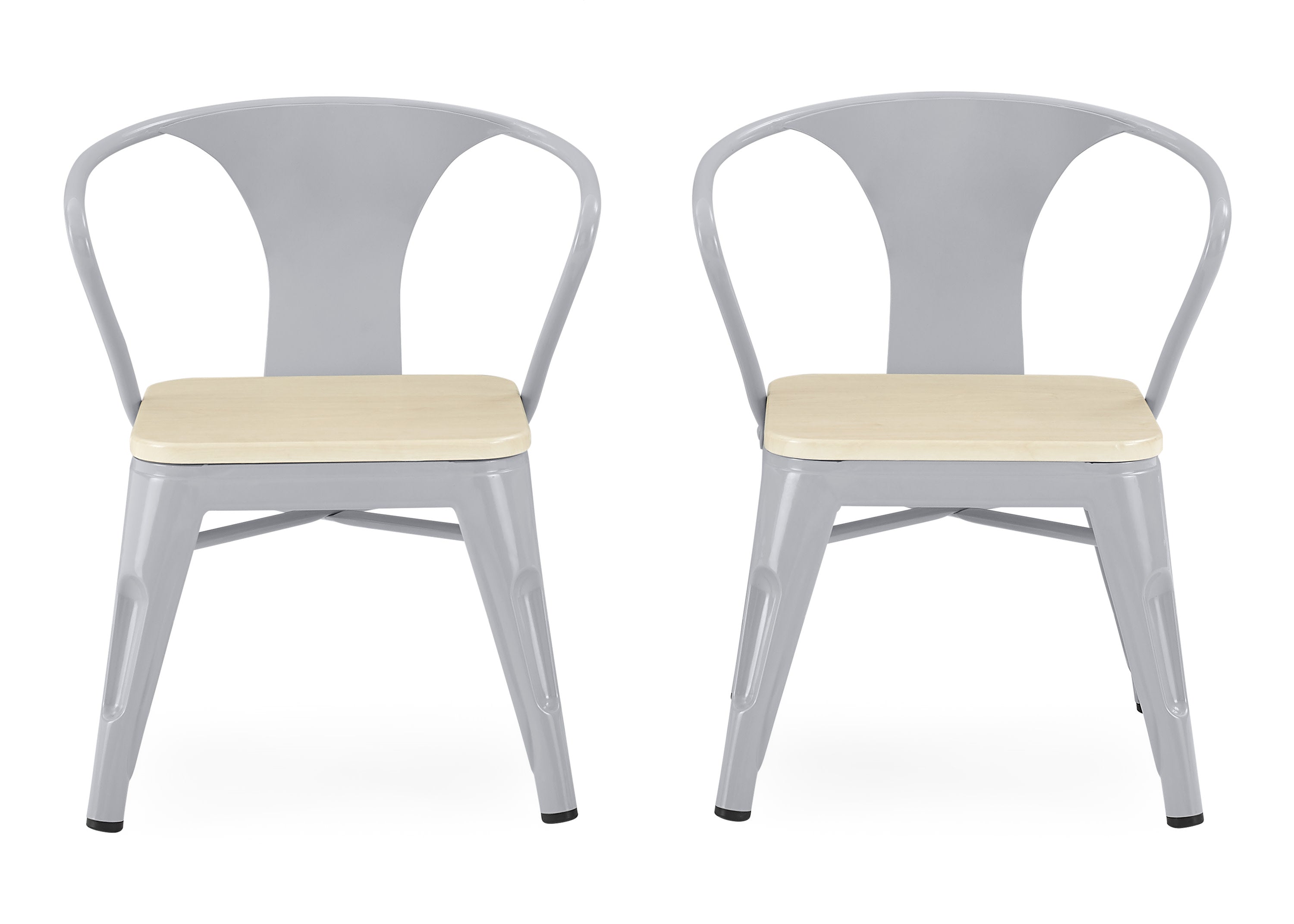 Modern Bistro 2-Piece Chair Set for Outdoor Patio, Cafe, Restaurant & Garden Dining - Lightweight & Durable Metal Bistro Chairs with Comfortable Seat Cushions