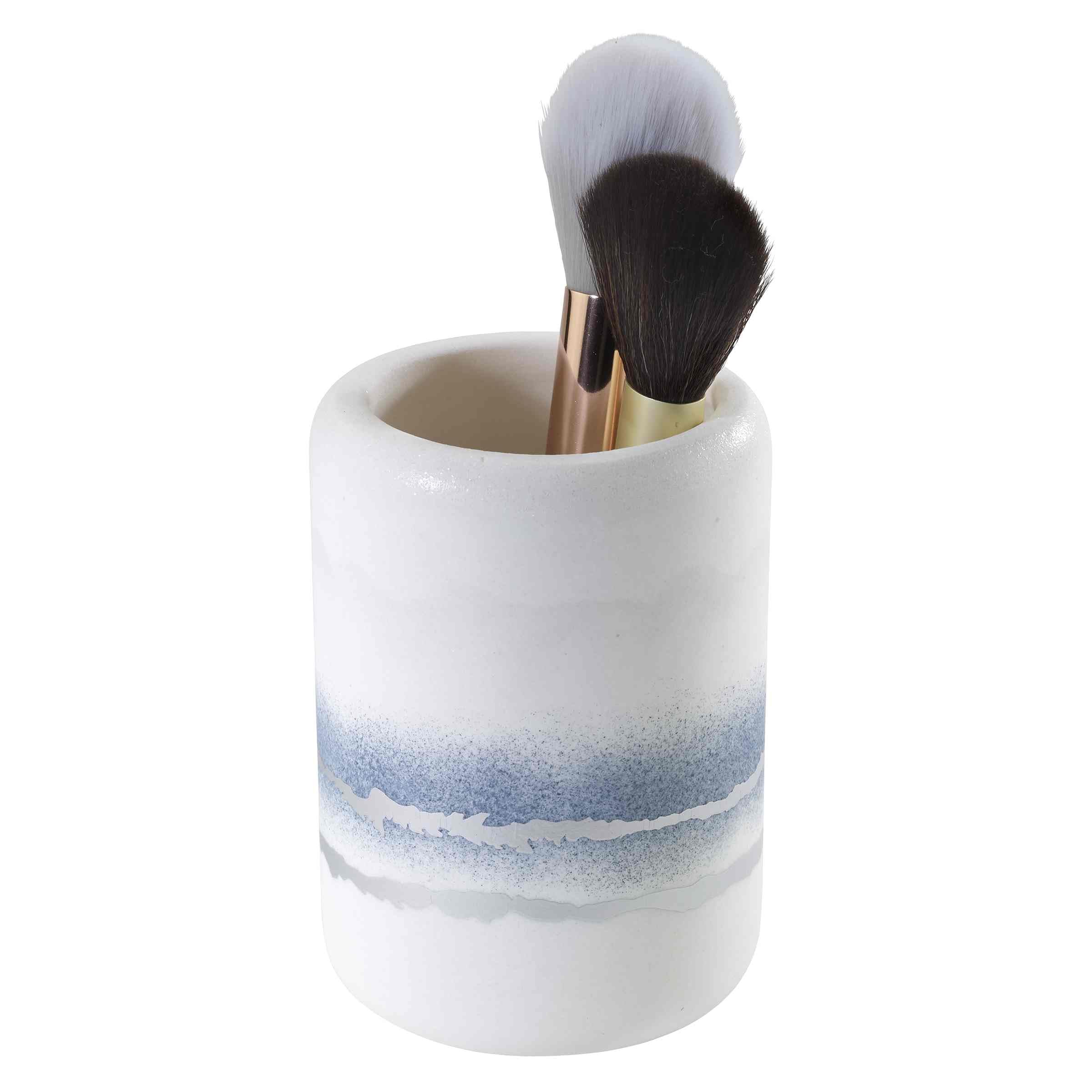Avanti Linens Marble Resin Tumbler - Elegant Countertop & Bathroom Accessories for Home Decor (Murano Collection) - Perfect for Coffee, Tea, or Bathroom Essentials Storage