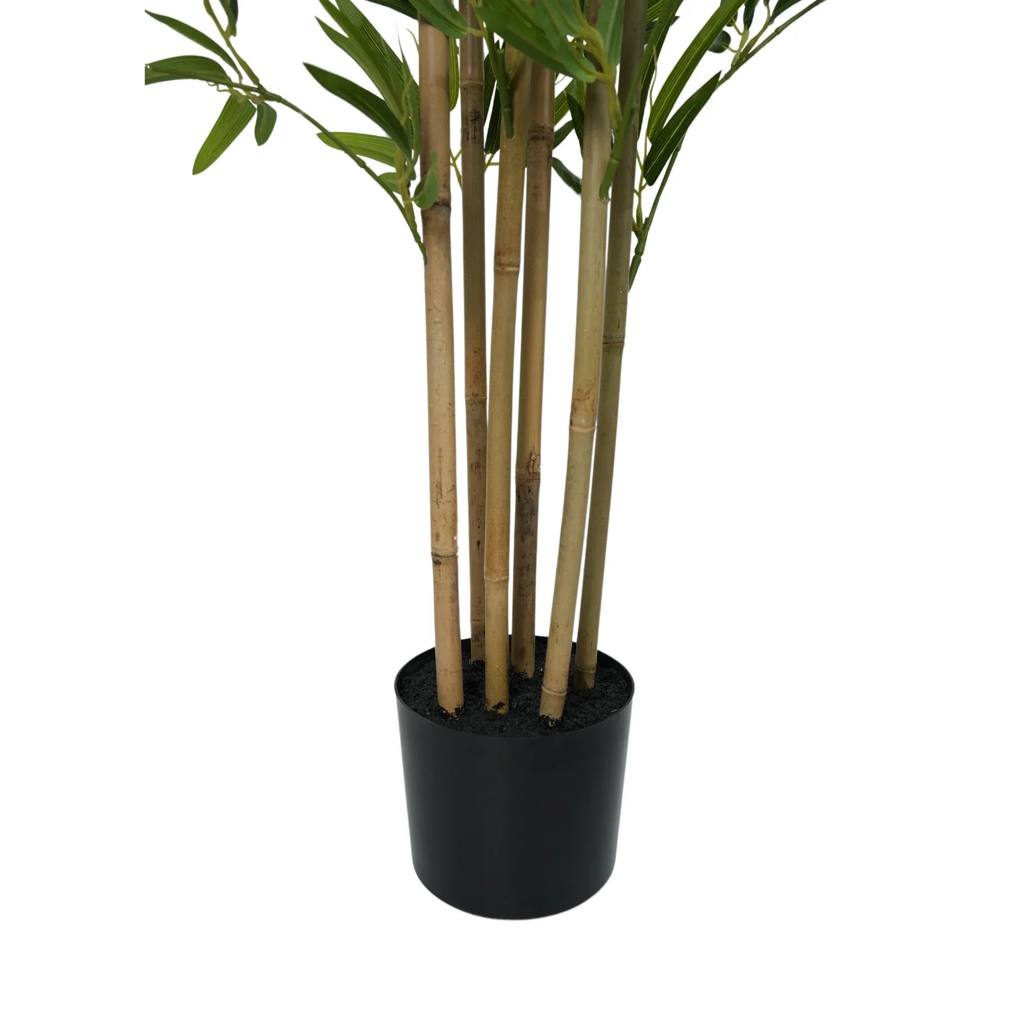 Premium Artificial Bamboo Plant with Real Touch Leaves - 150cm Tall Natural Trunk for Home & Office Decor, Zen Garden, and Asian-Inspired Interior Design