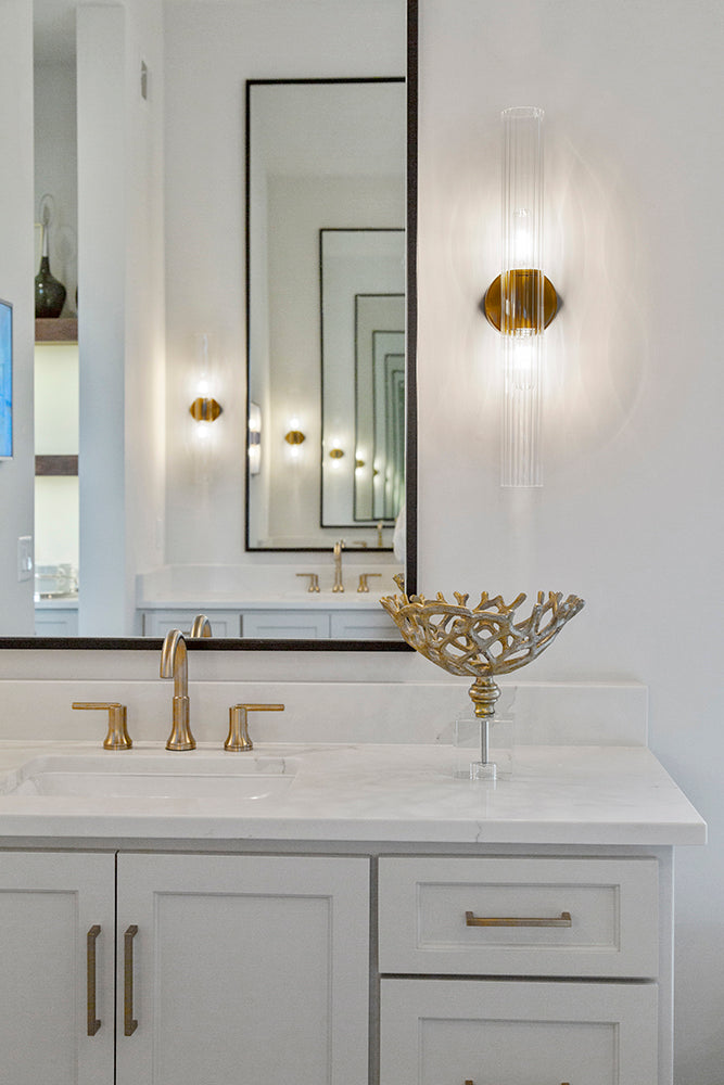 Millbrook 2-Light Wall Sconce in Brass - Elegant Lighting Fixture for Bedroom, Hallway & Living Room Decor