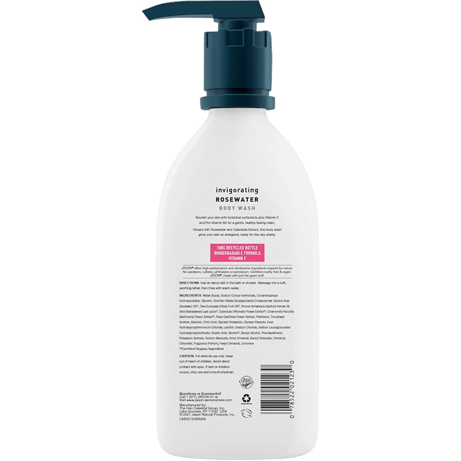 JASON Natural Body Wash - Calming Lavender & Invigorating Rosewater, 30 Oz (2 Pack) | Moisturizing & Soothing Shower Gel for Dry Skin | Perfect for Relaxing Bath & Spa Day at Home