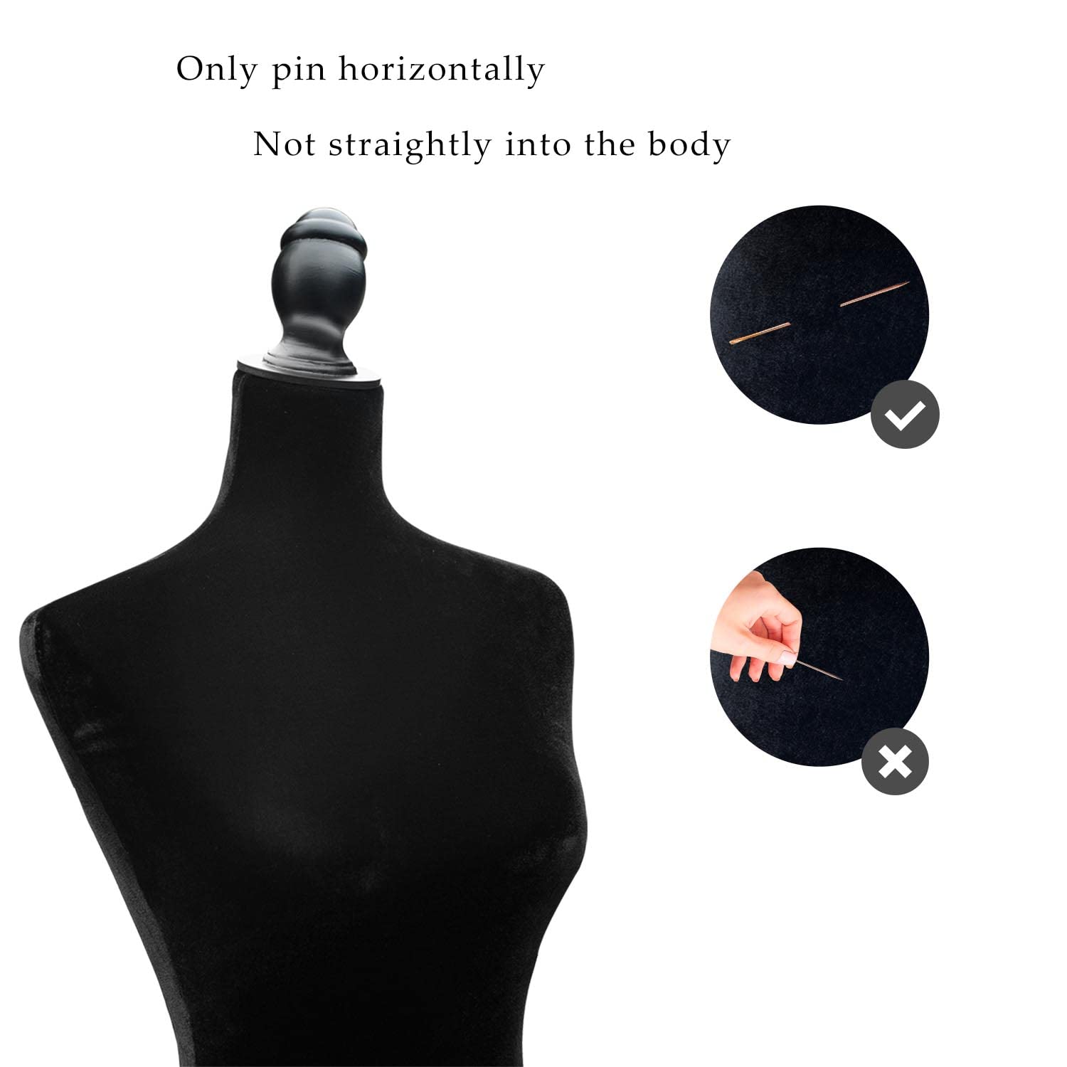 Adjustable Female Dress Form Mannequin 60-67 Inch Height - Black Torso Body with Tripod Stand for Sewing, Jewelry Display & Shop Showcase | Perfect for Tailoring, Fashion Design & Retail Store Displays