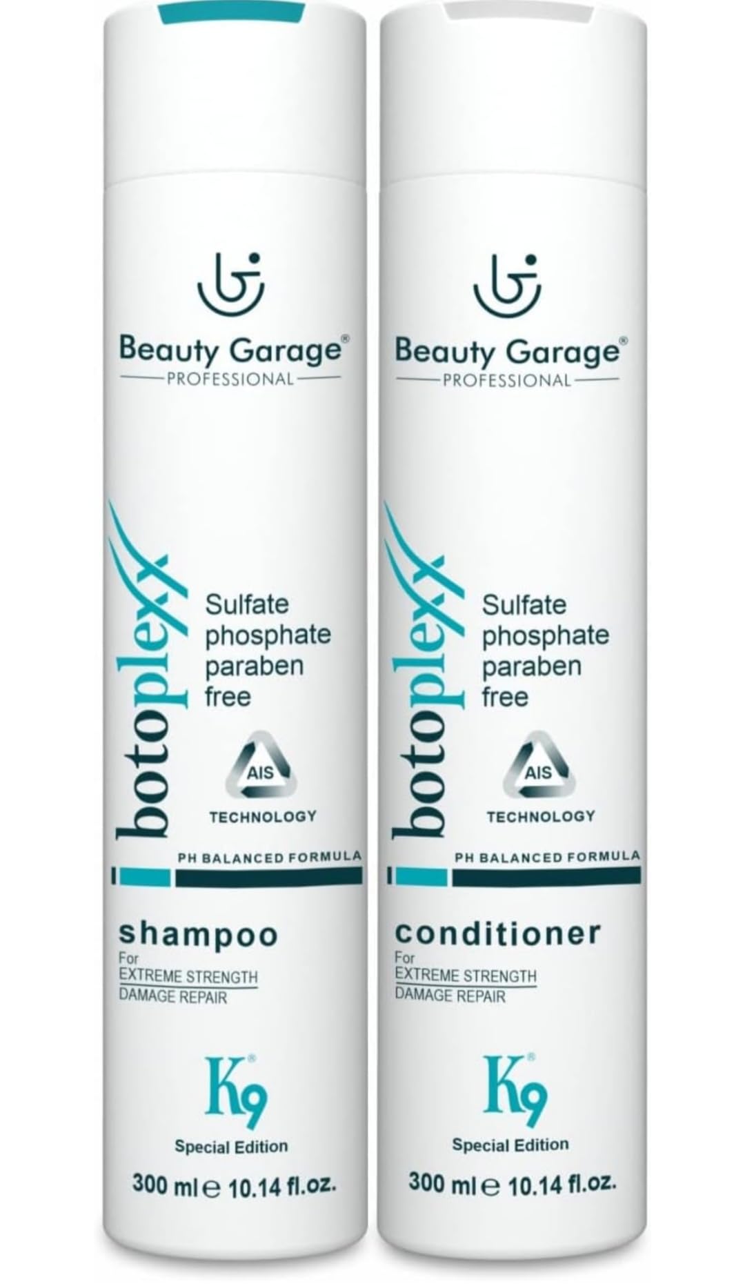 BBeauty GGarage K9 Botoplexx Dog Shampoo & Conditioner Set - 300ml x 2 (Total 600ml) - Gentle Cleansing for All Dog Breeds - Perfect for Bath Time & Grooming Sessions