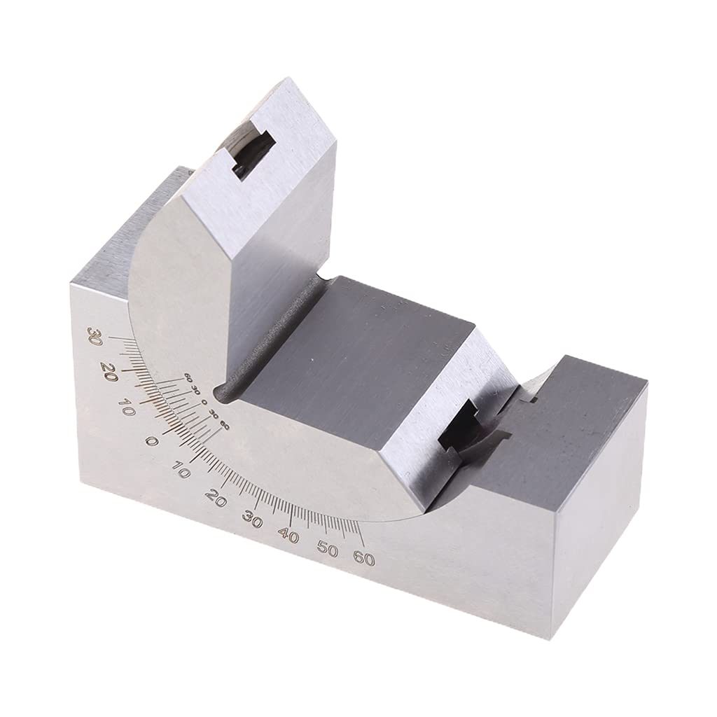 BALAX AP46 Adjustable Angle Gauge V-Block 0-60 Degree Precision Ruler for Milling Machines - Perfect for Metalworking, Woodworking & Engineering Projects