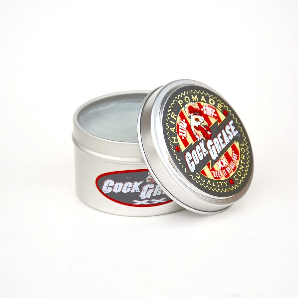 COCK GREASE Hair Pomade - XXTRA Stiff Hold, All-Day Long-Lasting Style with Light Shine - 3.8 oz/108g - Perfect for Men's Grooming, Styling, and Professional Looks