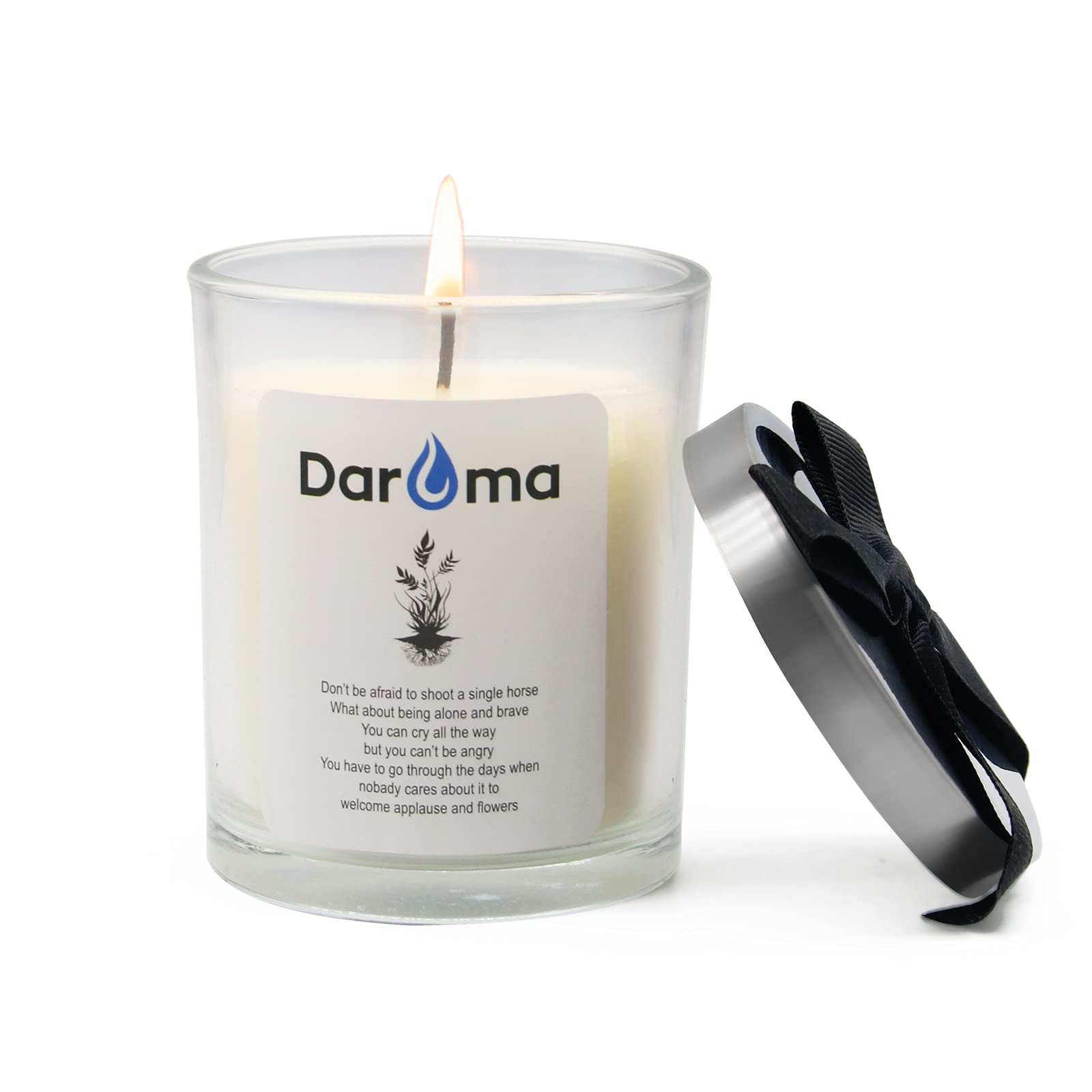 Daroma Aromatherapy Scented Candle - 100% Natural Soy Wax & Essential Oils, Long-Lasting Relaxing Jar Candle for Bath, Yoga, Meditation, Office - Perfect Holiday Gift for Christmas, Birthday (Morning Mist Scent)