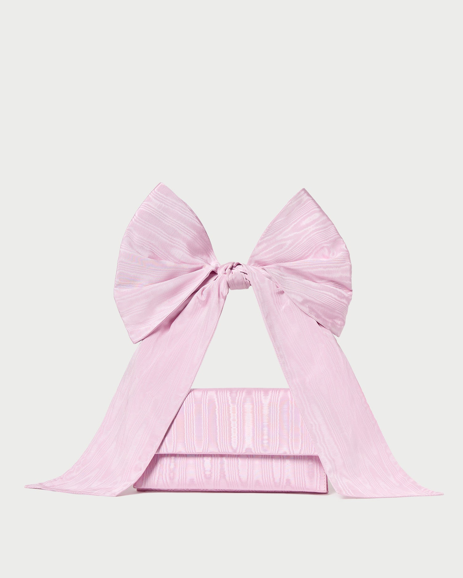 Ramona Pink Moiré Bow Bag - Elegant Women's Handbag for Parties, Weddings & Special Occasions | Fashionable Crossbody Purse with Adjustable Strap