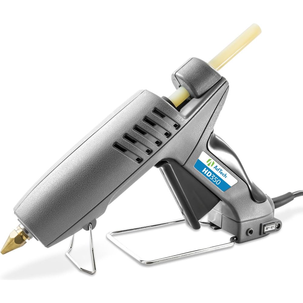 Adtech HD-350 Industrial Strength High-Temp Hot Melt Glue Gun - Professional Heavy Duty Glue Gun for Woodworking, DIY Crafts, Home Repairs & Construction Projects - Perfect for Carpentry, Furniture Assembly, and Home Renovation