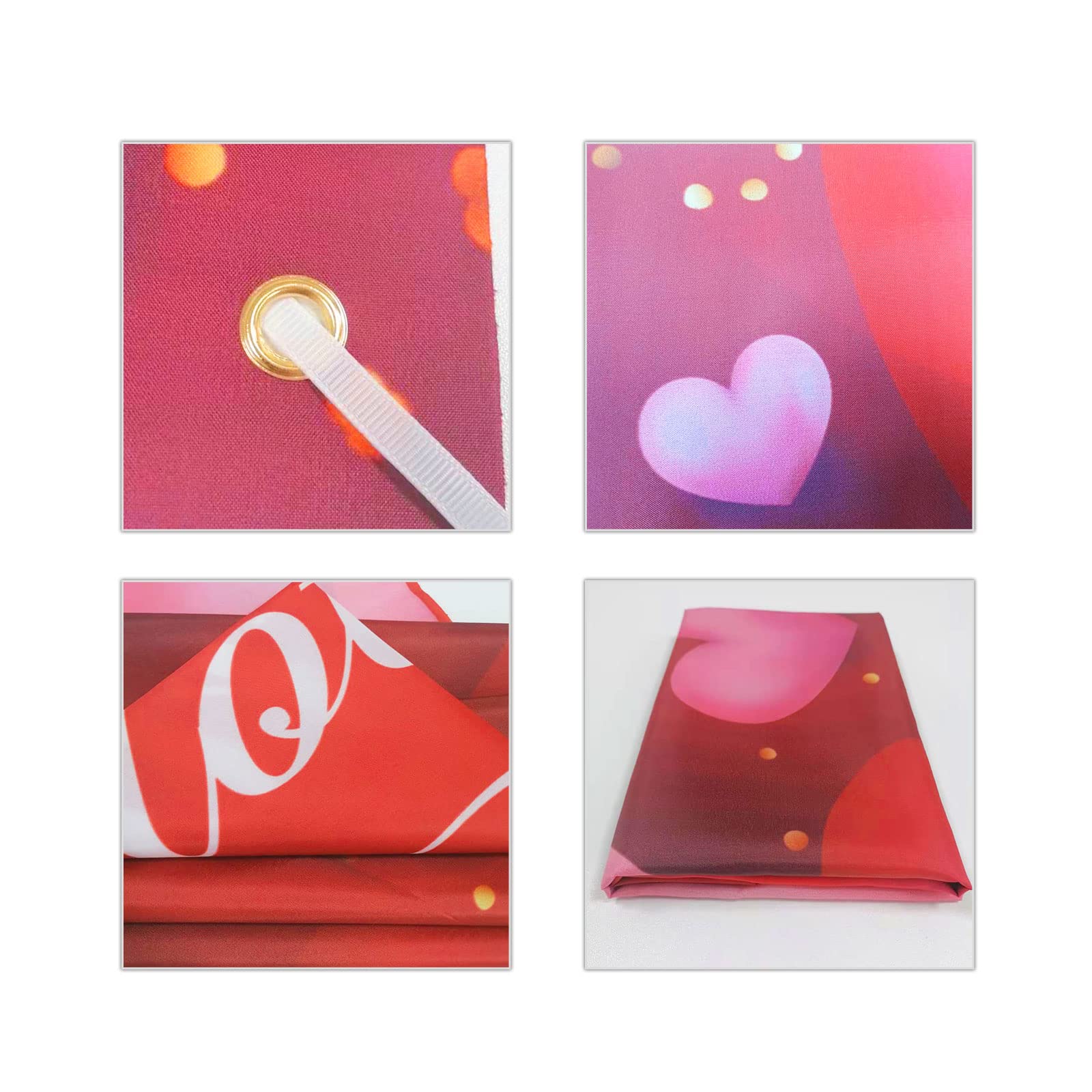 Large Happy Mother's Day Banner - Red Heart Decorations for Mother's Day Party Supplies | Perfect for Home Decor, Wall Hanging, Party Backdrop & Celebration Decor