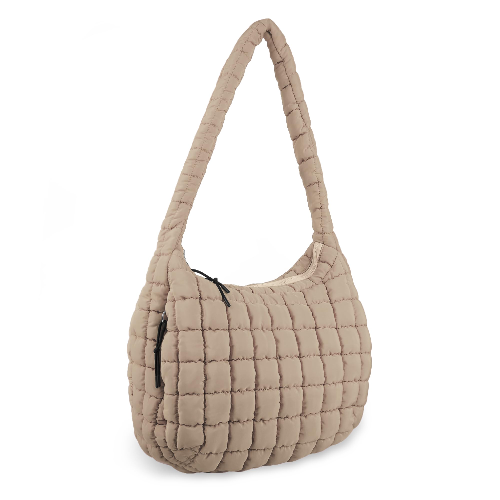 Quilted Puffer Tote Bag for Women - Lightweight Nylon Crossbody Shoulder Purse, Stylish Puffy Hobo Carryall Handbag | Perfect for Work, Travel & Daily Use