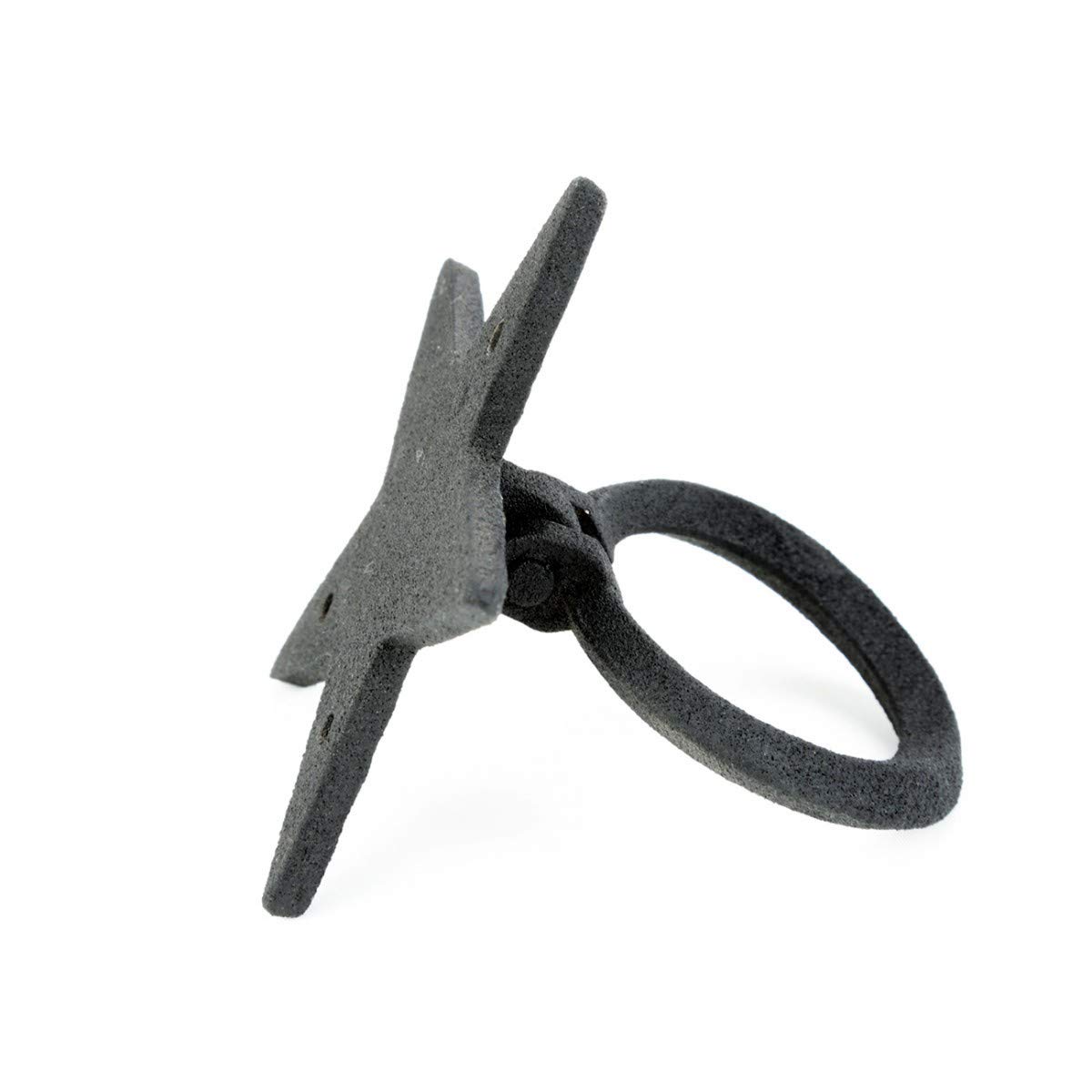 Vintage Black Iron Cabinet Pulls - Antique Star Design Drawer Handles 3.88