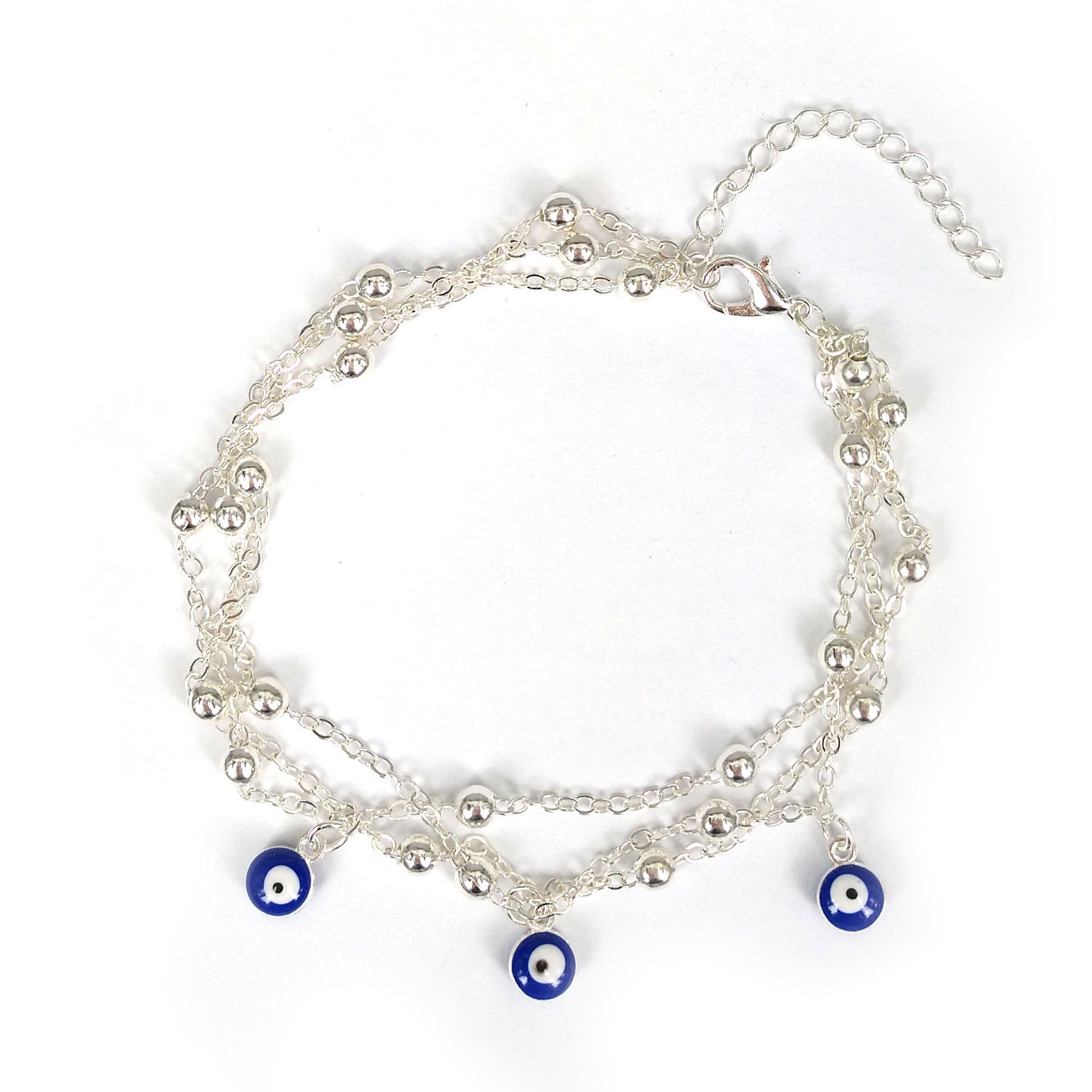 Stylish Eye Pendant Beaded Chain Anklet - Fashion Jewelry for Women - Perfect for Beach, Summer Outfits & Boho Accessories