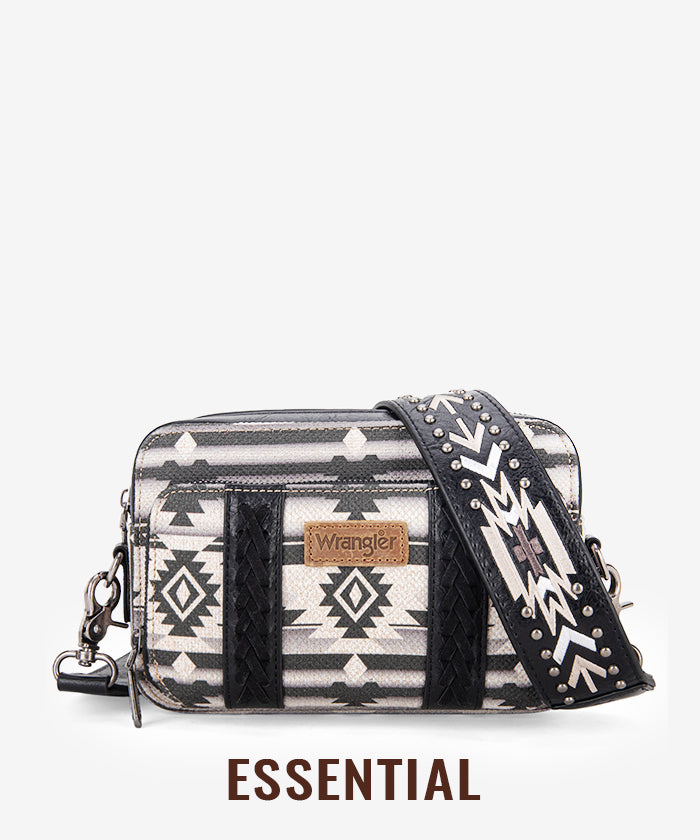 Wrangler Aztec Printed Crossbody Purse - Stylish Boho Shoulder Bag for Women | Perfect for Travel, Shopping & Everyday Use