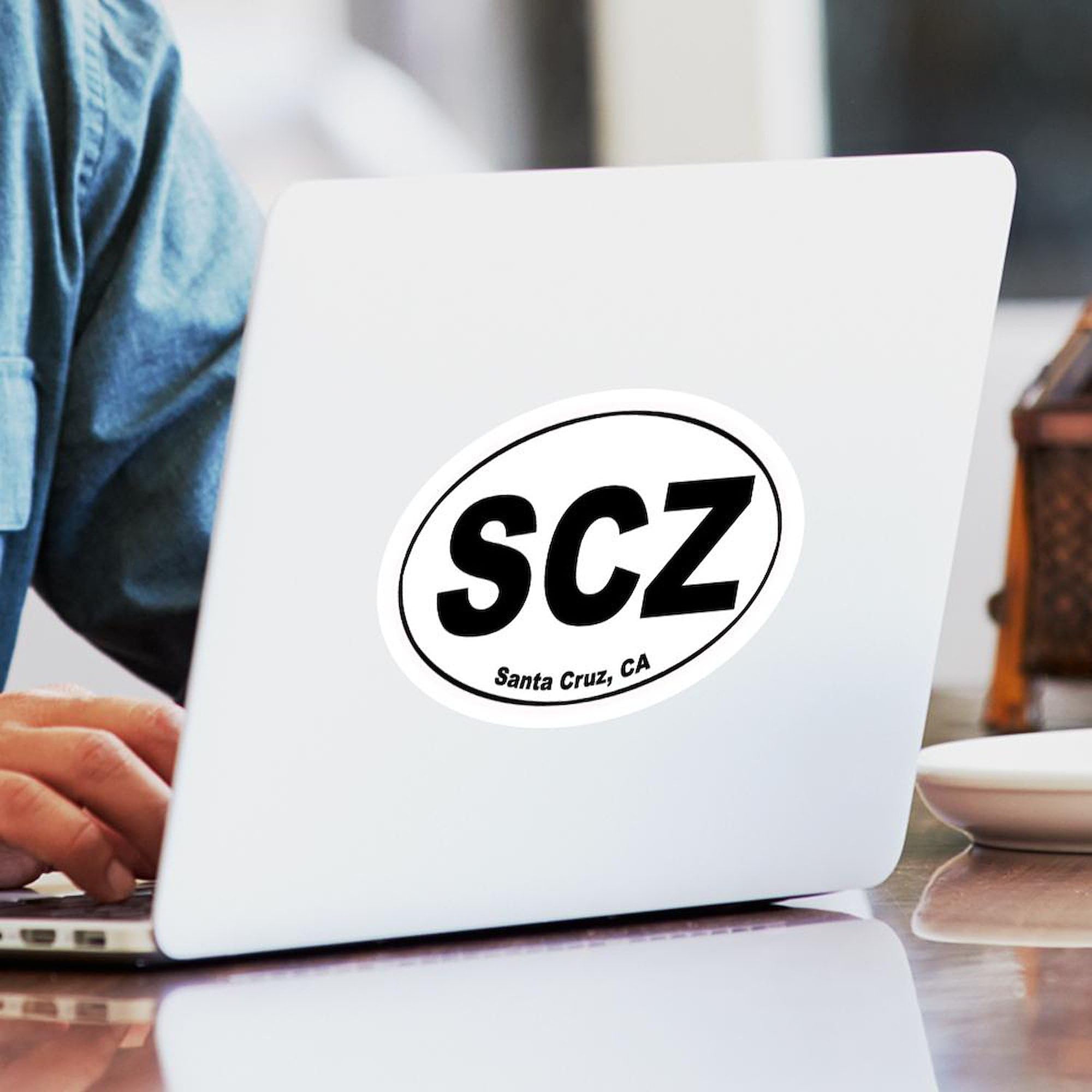 Santa Cruz SCZ Oval Sticker - Durable Vinyl Decal for Cars, Laptops & Water Bottles - Perfect for Surfers, Skateboarders & California Lovers