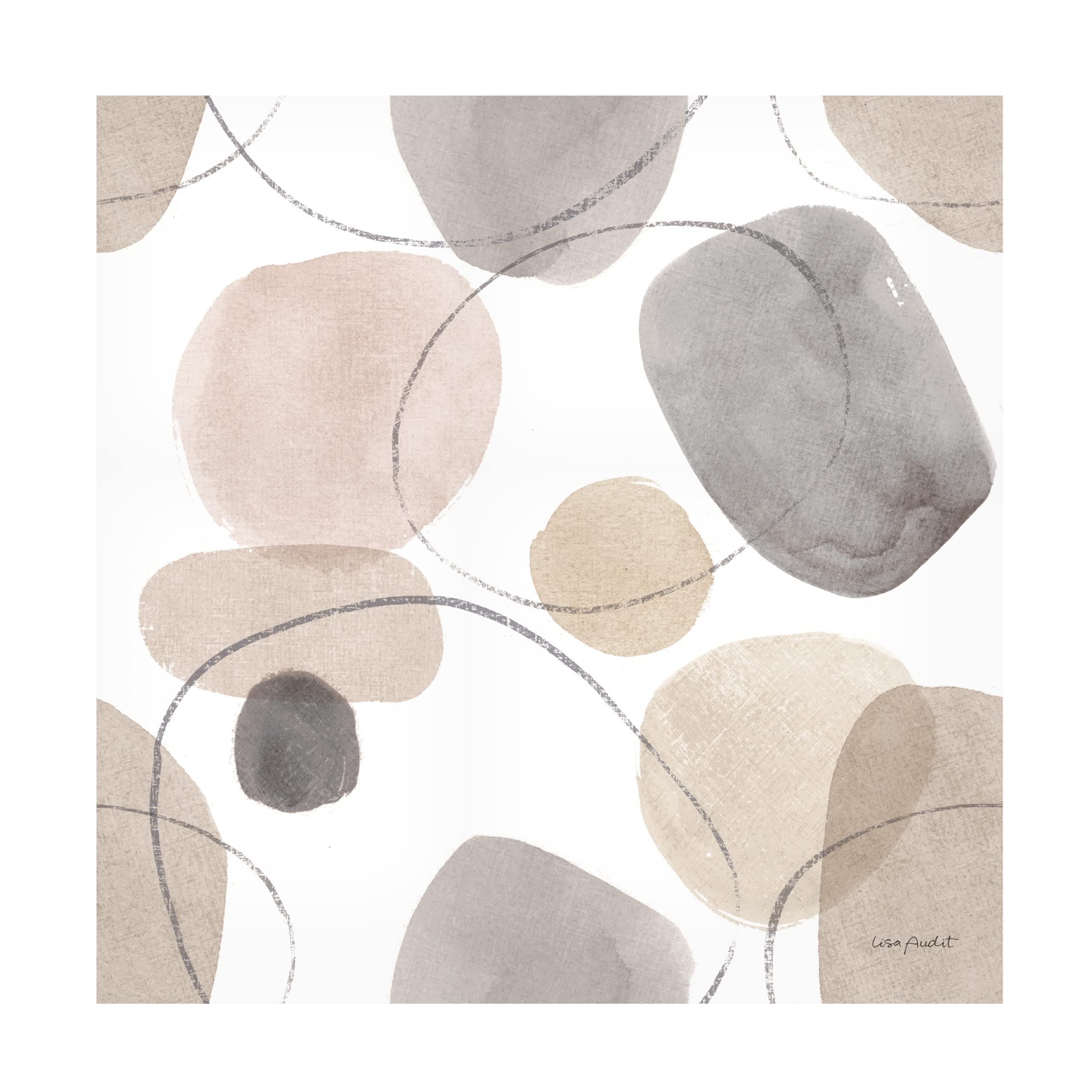 Trademark Fine Art 'Think Neutral 14' Canvas Wall Art by Lisa Audit - Modern Abstract Painting for Living Room, Bedroom & Office Decor