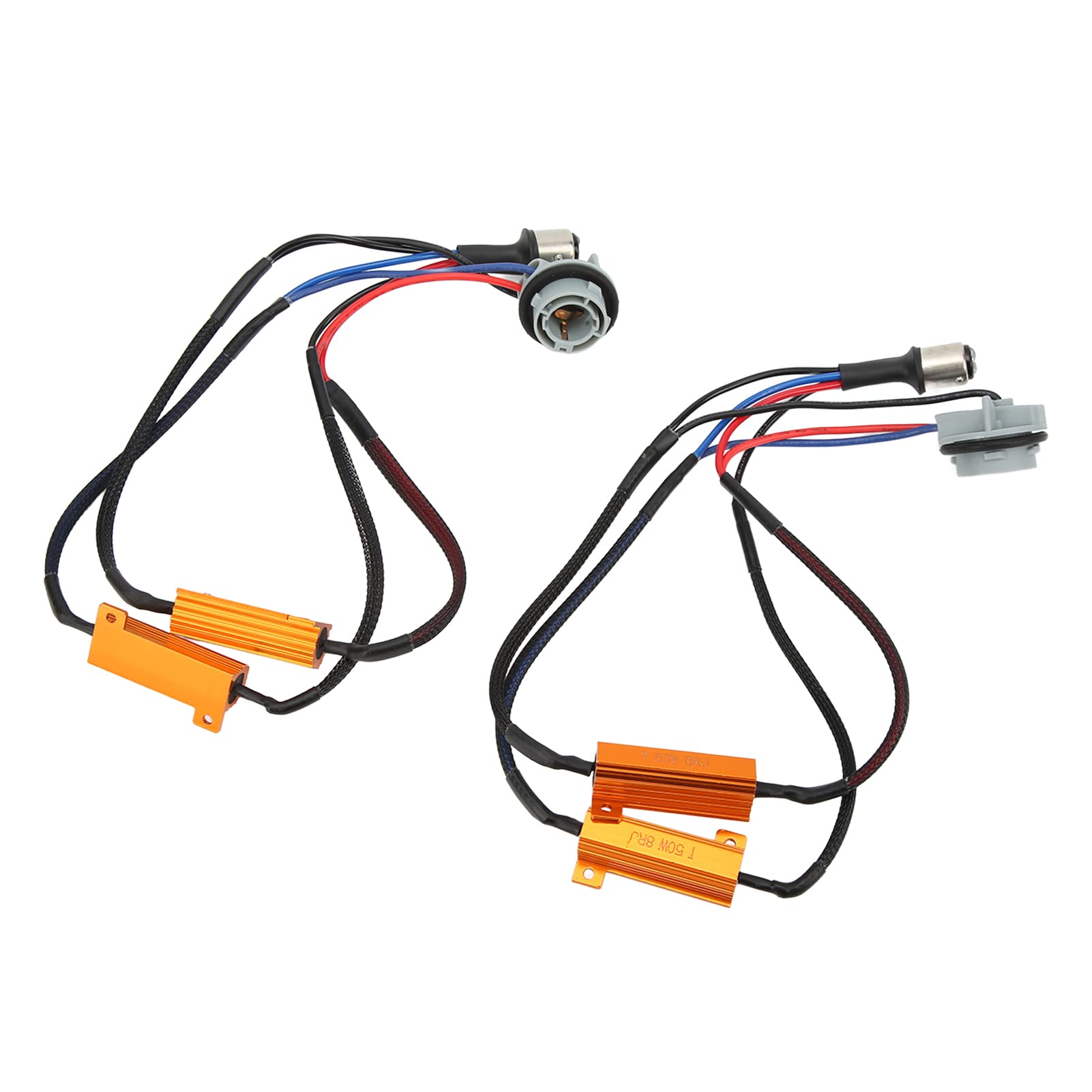 50W 12V LED Load Resistor Adapter - High Quality Double Resistance Decoder for LED Light Fault Elimination | Perfect for Car LED Bulb Installation & Turn Signal Fixing