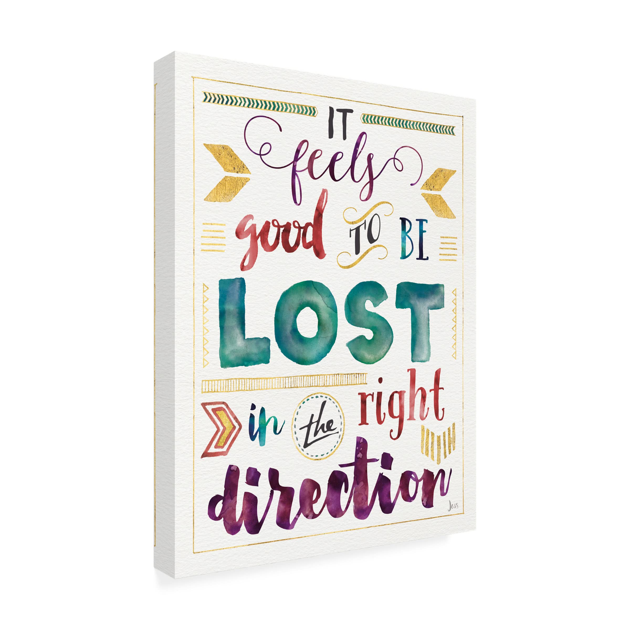 Jess Aiken 'Lost in Words I' Canvas Wall Art Print - Modern Abstract Painting for Living Room, Bedroom & Office Decor - Trademark Fine Art Collection