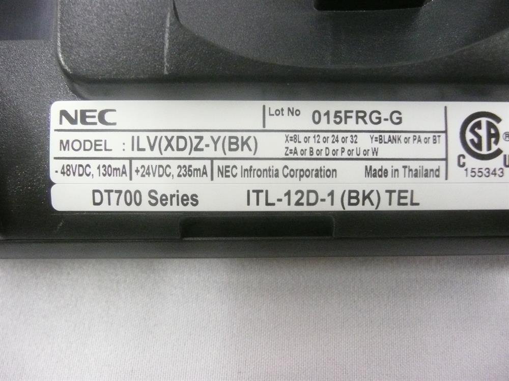NEC ITL-12D-1 (BK) DT730 12-Button IP Display Phone - Black | Business VoIP Telephone for Office & Call Centers | Stock# 690002