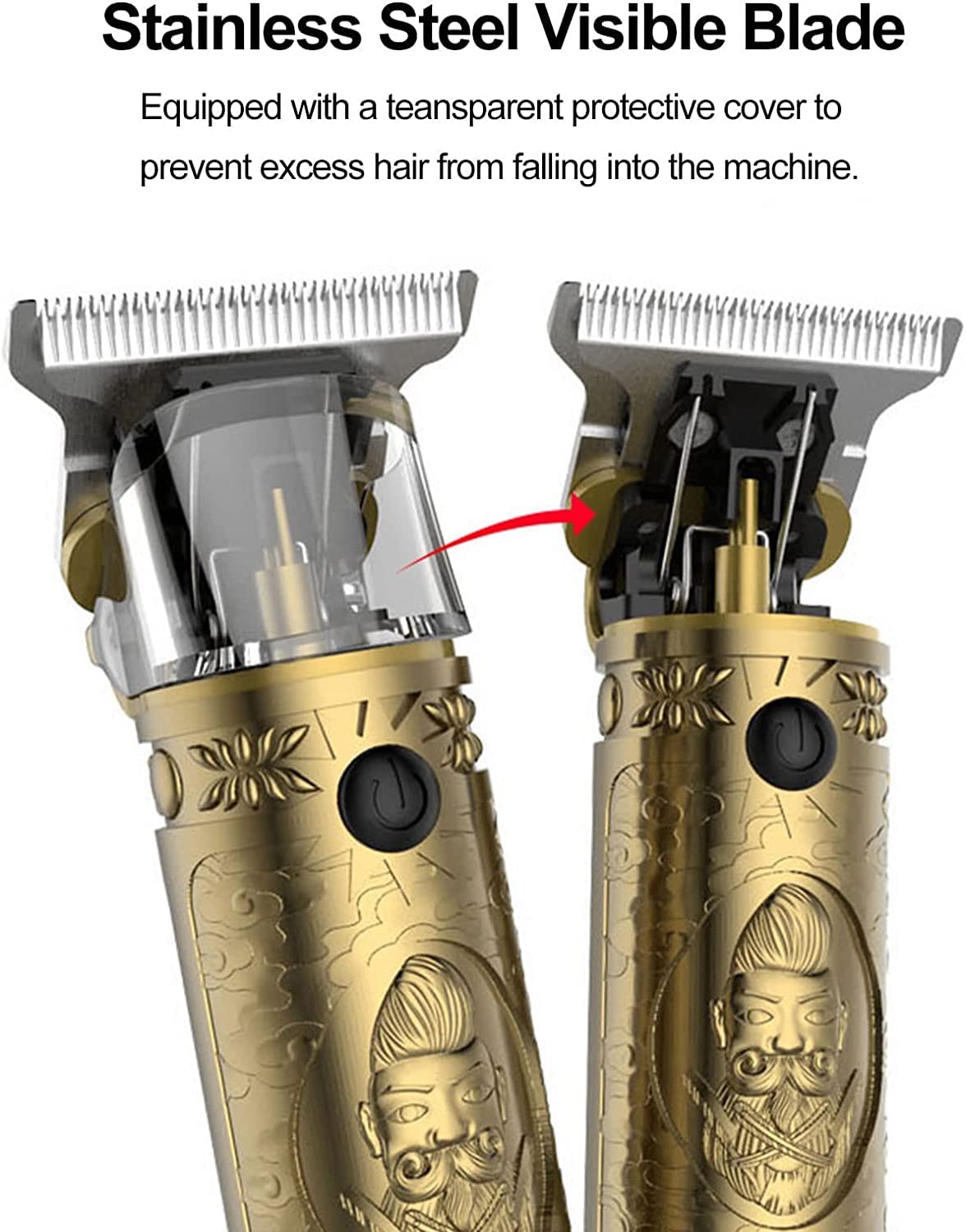 Professional Cordless Rechargeable Hair Clipper for Men - 3 T-Combs Included, Quiet Hair Trimmer for Home & Barber Use - Perfect for DIY Haircuts, Beard Trimming & Family Grooming