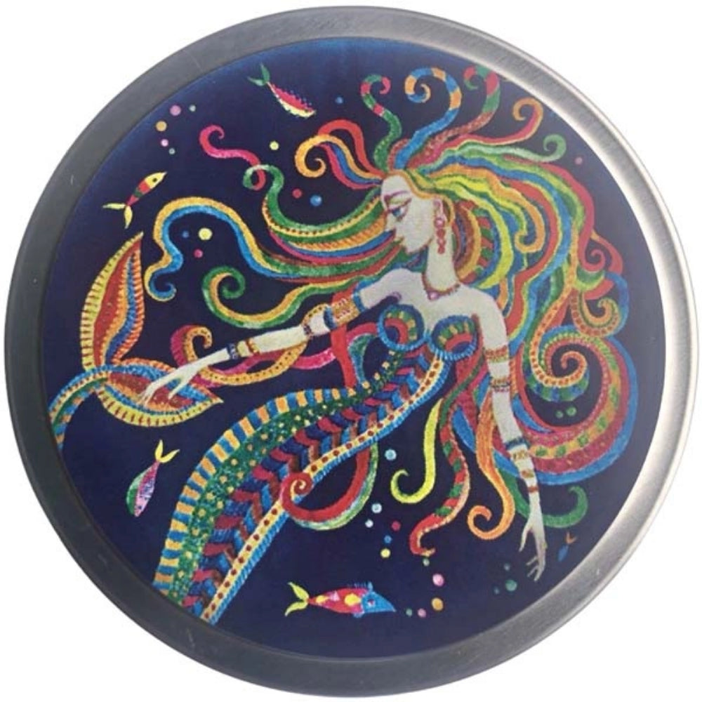 Boho Mermaid Scented Travel Candle in Tin - Perfect for Beach Vacations, Yoga Meditation & Relaxing Bath Time