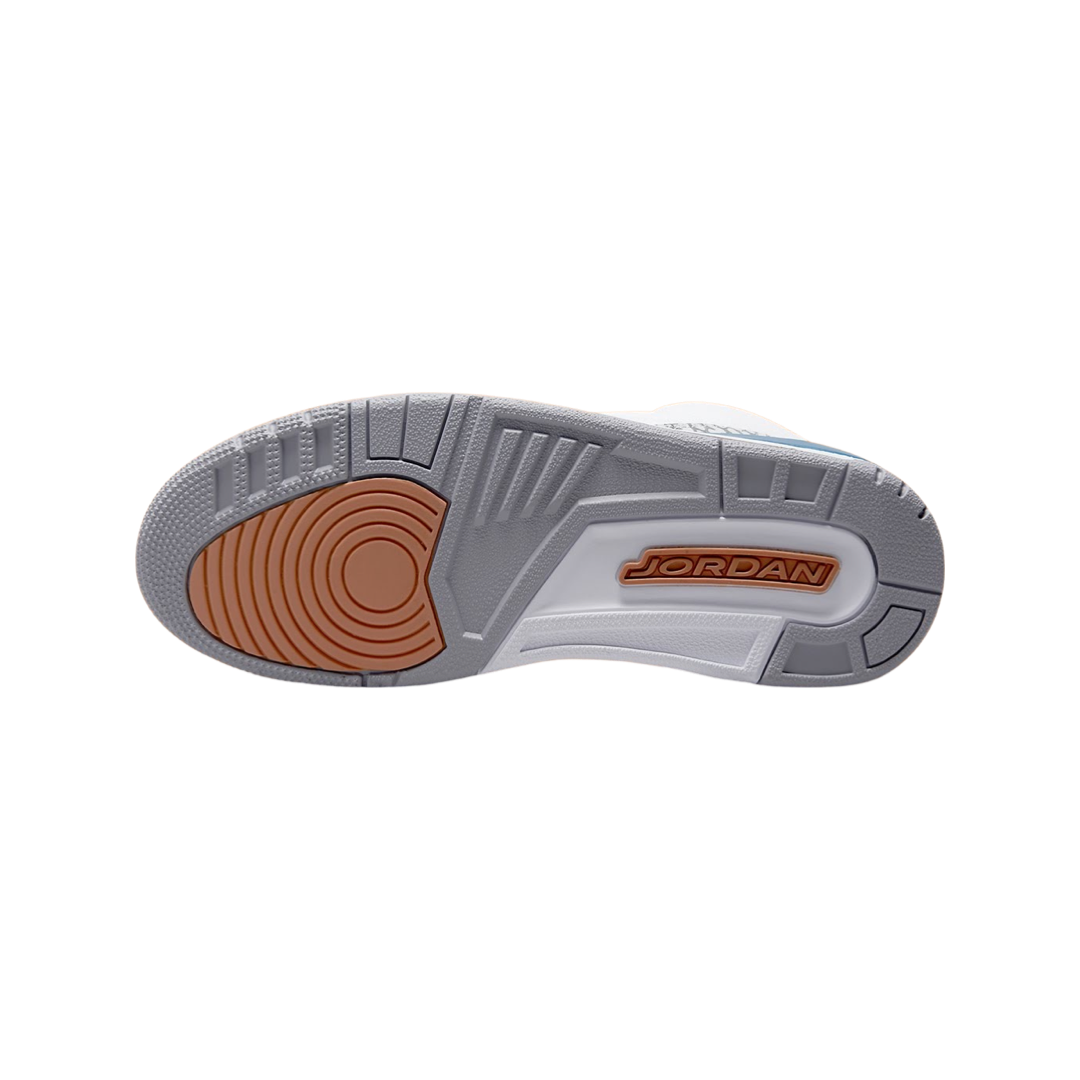 Air Jordan 3 Retro Sneakers - Wizards White/True Blue/Metallic Copper Colorway - Men's Basketball Shoes for Casual Wear & Street Style