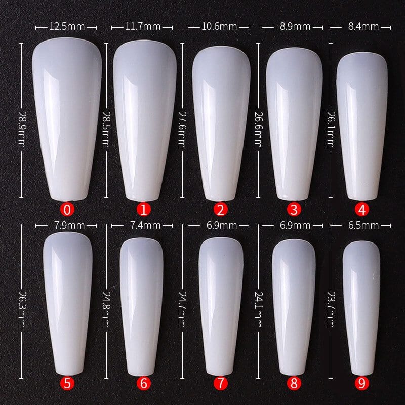 Gothic Coffin Long Nail Tips - Black Acrylic Press On Nails with Glue - Halloween Vampire Witch Nail Art for Women - Perfect for Cosplay, Gothic Parties & Dark Aesthetic Nails