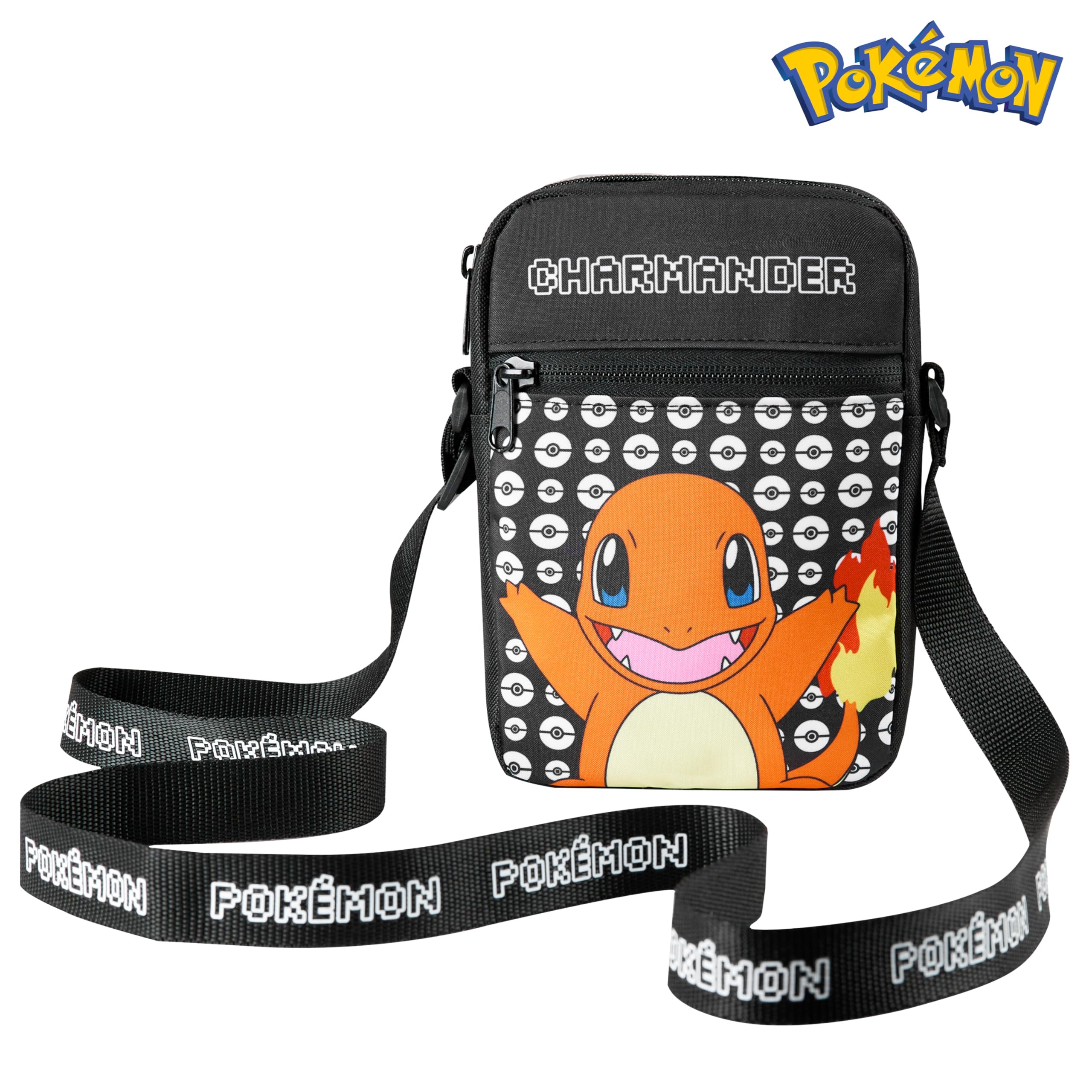 Pokemon Pikachu Kids Shoulder Bag - Adjustable Crossbody Travel Bag for Boys & Girls - Perfect for School, Travel & Gaming Accessories - Cute Gamer Gift for Pokemon Fans