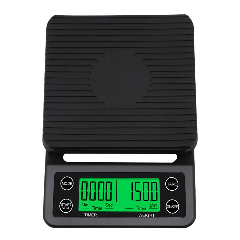DECDEAL Digital Kitchen Scale with Timer, High Precision Electronic Coffee Food Scale for Baking, Cooking, and Portion Control - Perfect for Home & Commercial Use