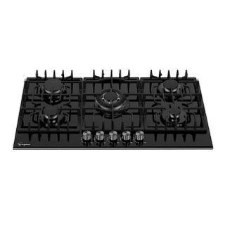 Empava 30-Inch 5-Burner Built-In Gas Cooktop in Black (30GC26) - Perfect for Modern Kitchens, Home Cooking & Professional Chefs