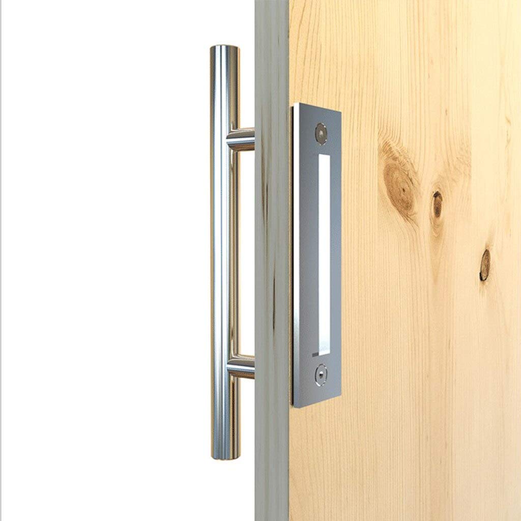 Stainless Steel Cabinet Pulls & Sliding Door Handles - Double-Sided Barn Door Hardware Set (Chrome Finish) for Kitchen, Closet & Modern Interior Design
