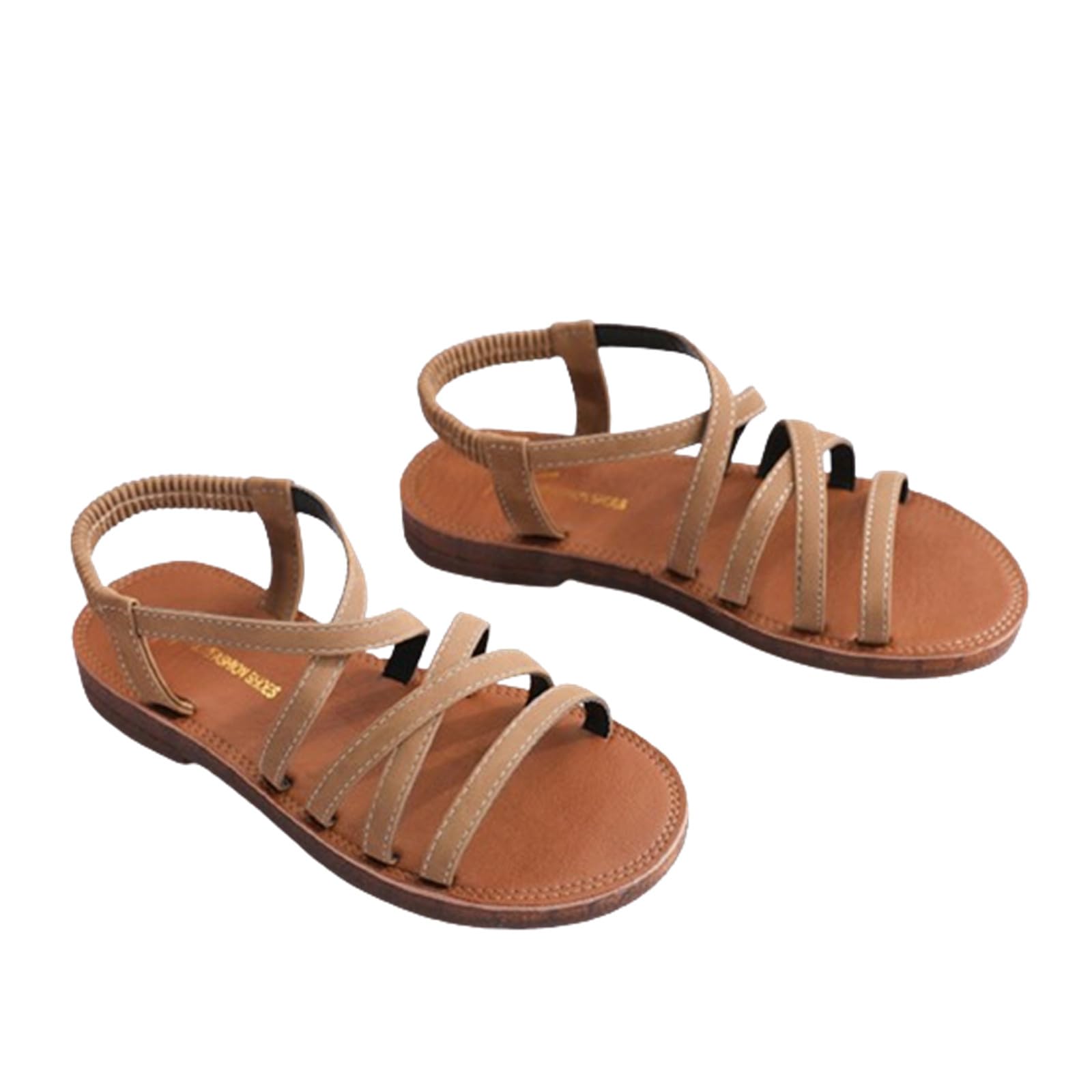 Women's Summer Sandals - Comfortable Flat Roman Beach Shoes for Students & Casual Dressy Wear | Perfect for Beach Outings, Walking, and Everyday Fashion