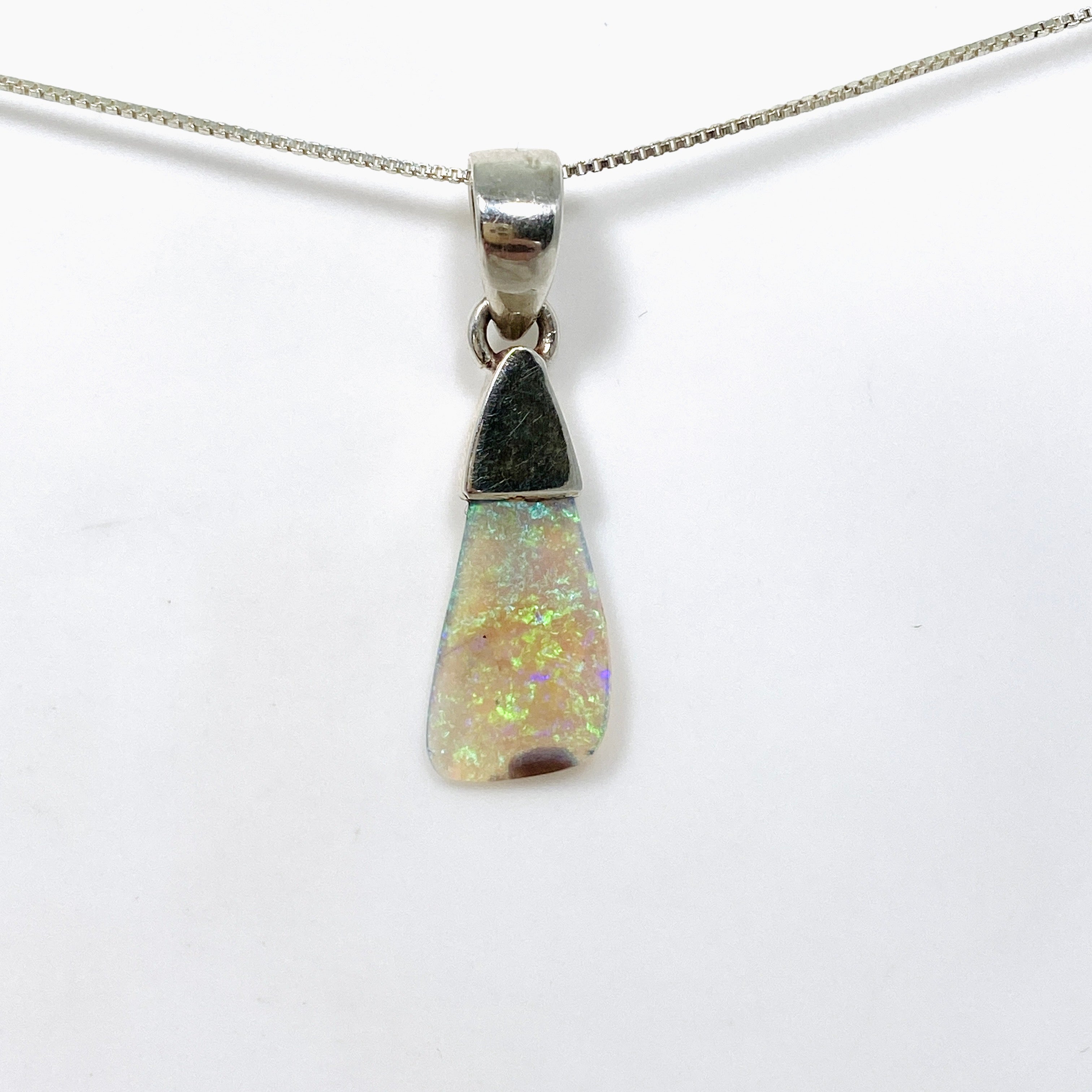 Natural Australian Opal Solid Freeform Pendant Necklace PPGJ809 - Unique Handcrafted Jewelry for Women, Perfect Gift for Birthday, Anniversary & Special Occasions
