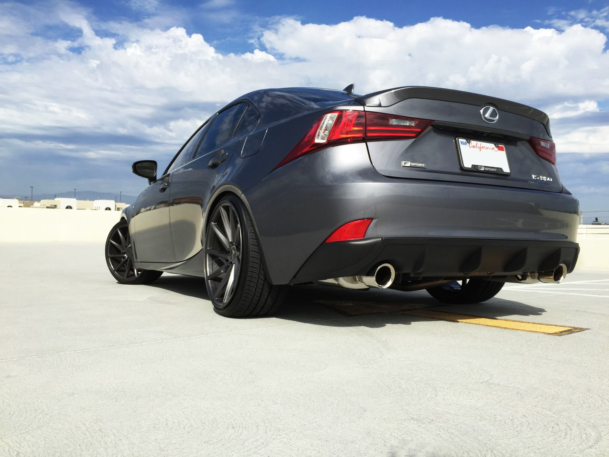 2014-2016 Lexus IS250 IS350 Rear Diffuser Matte Black KB31002MB - Upgrade Your Car's Rear Styling for a Sporty Look