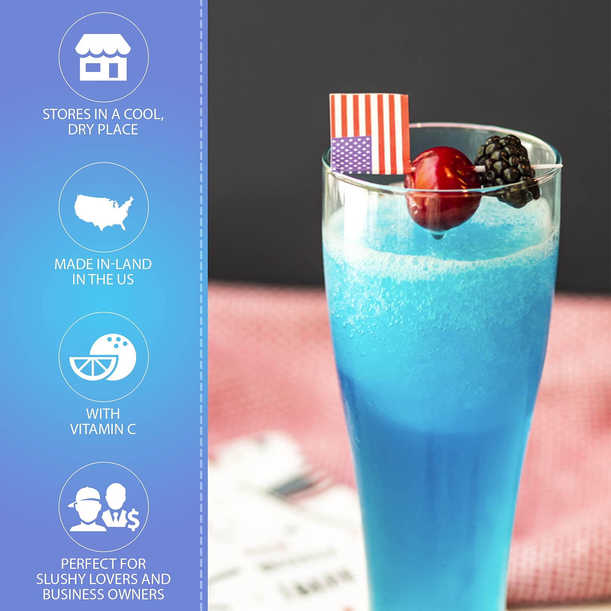 Arctic Slushy Frozen Slushie Syrup Mix - Mango Flavor for Ice Drink Machines & Blenders - DIY & Commercial Use - Makes 40 Cups (Half Gallon) - Perfect for Parties, Summer Treats & Frozen Beverage Business
